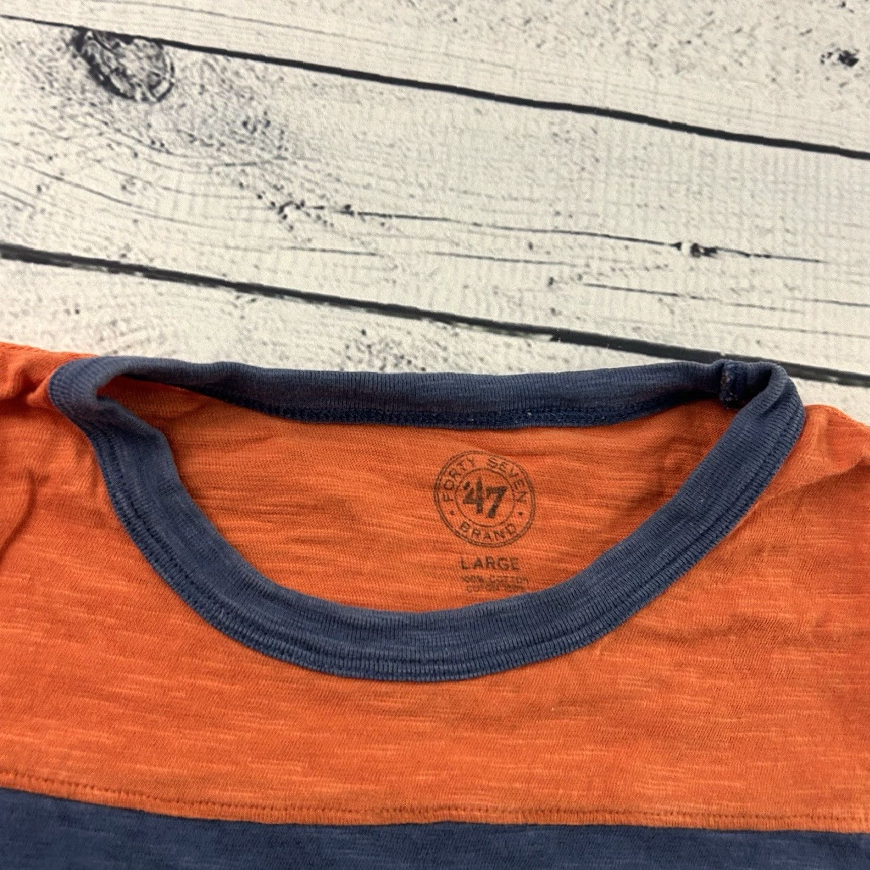 47 47 Denver Broncos Football Short Sleeve T Shirt Mens Large Blue Orange Size US L / EU 52-54 / 3 - 2 Thumbnail