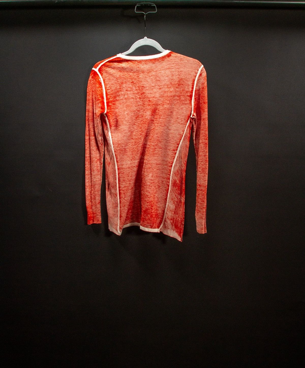 Vintage Red/Orange Kokun Cashmere Bamboo Sweater Size M / US 6-8 / IT 42-44 - 2 Thumbnail