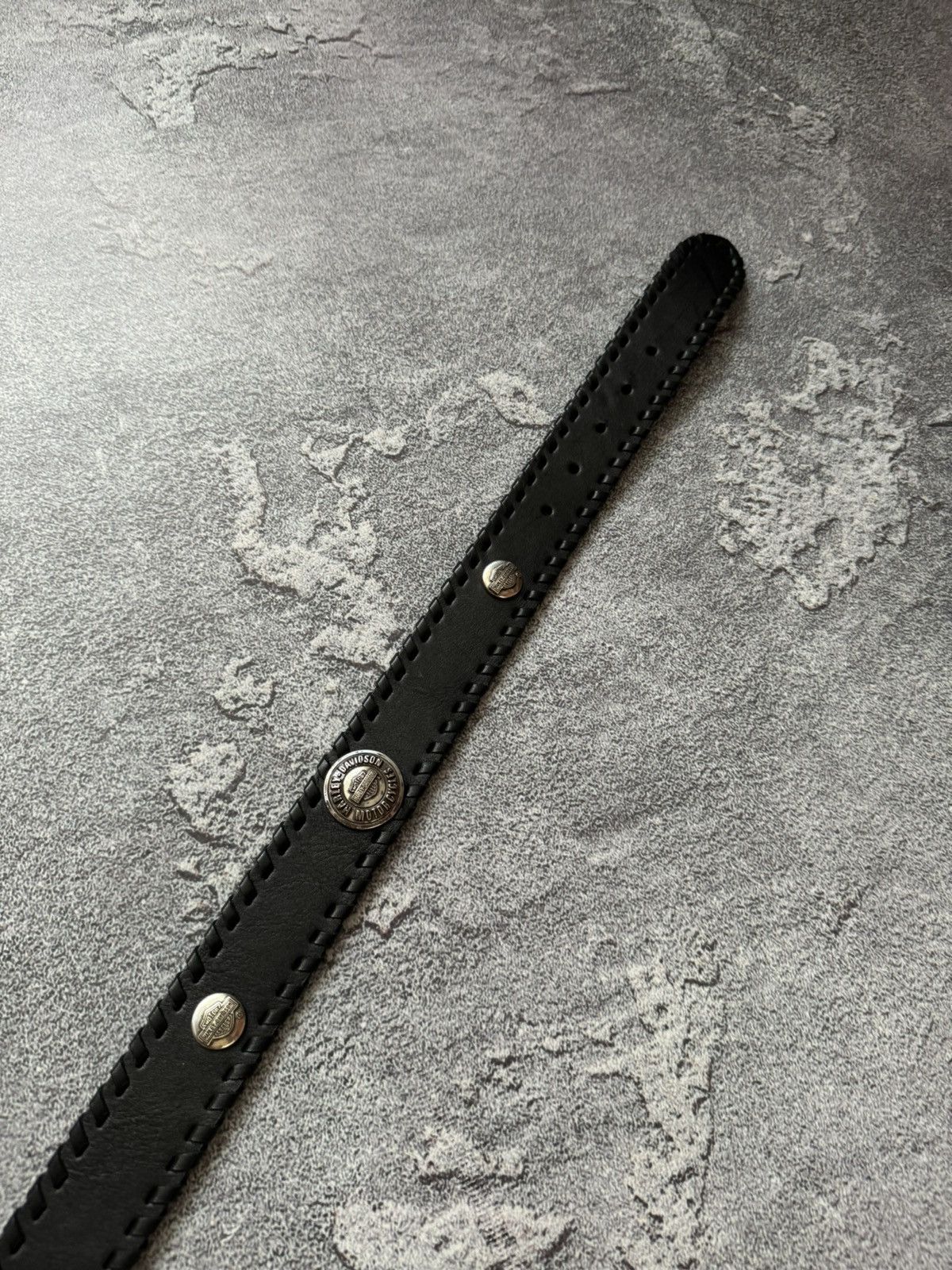 Harley Davidson × Vintage Harley Davidson studded rhinestones leather belt gothic Size ONE SIZE - 13 Thumbnail