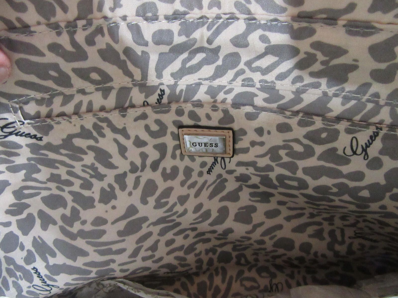 Guess Guess Purse Satchel Crossbody Tote Handbag Pink / Ecru NWOT Size ONE SIZE - 12 Thumbnail
