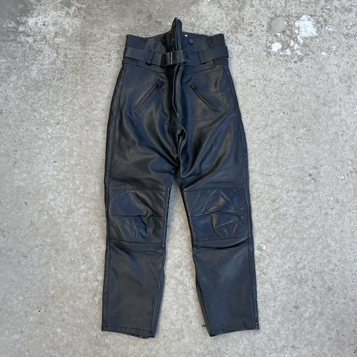 Leather × Vintage Vintage Moto Real Leather Pants 90s Indian Angel USA Y2K Size US 30 / EU 46 - 1 Thumbnail