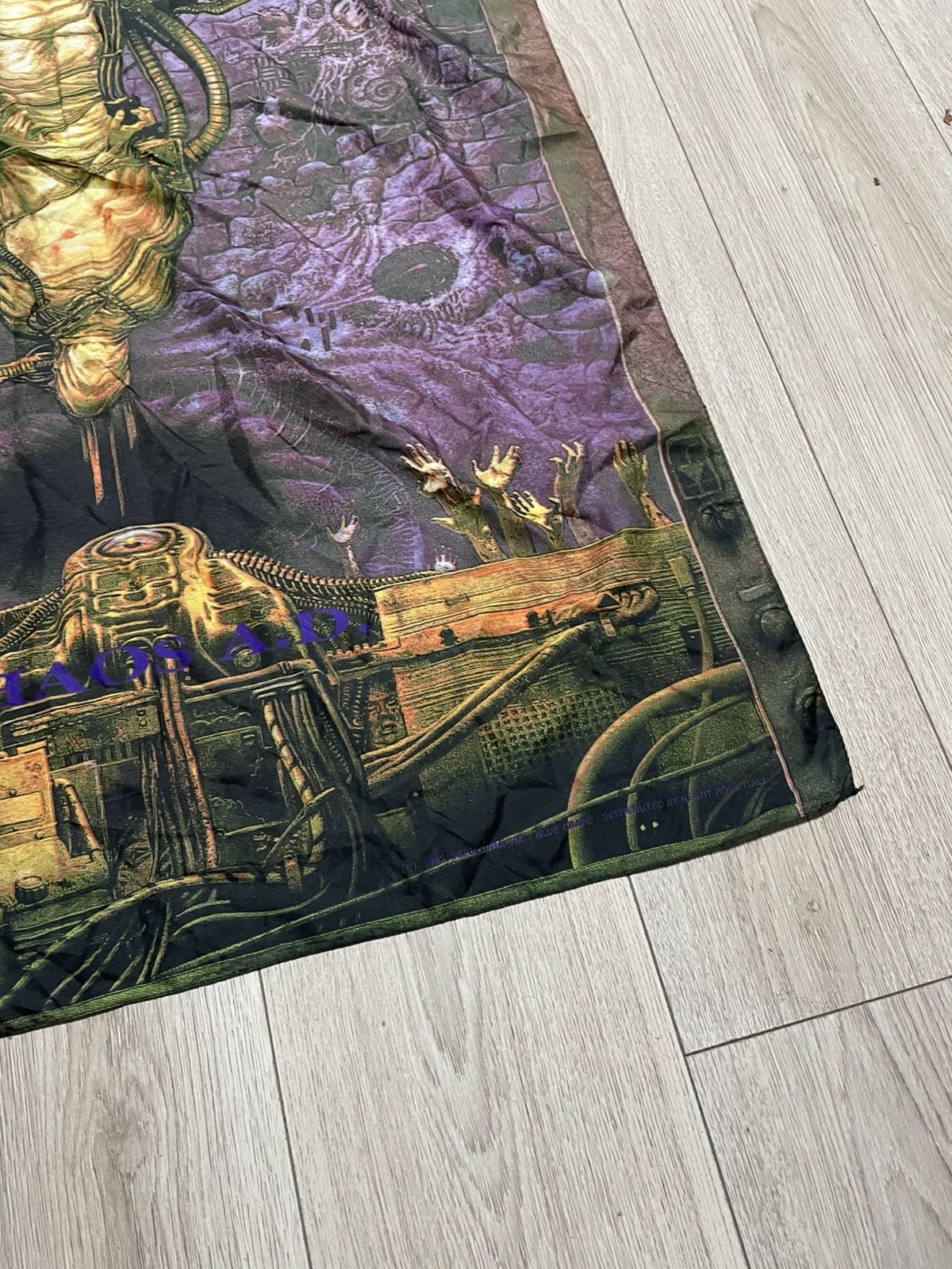 Vintage 1993 Sepultura Chaos AD Band Poster Rare Scarf