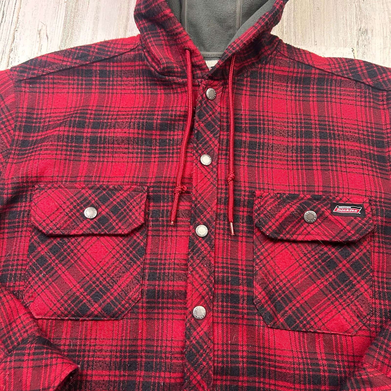 Dickies Dickies Men's Water Repellent Flannel Hooded Shirt Jacket Size US M / EU 48-50 / 2 - 3 Thumbnail