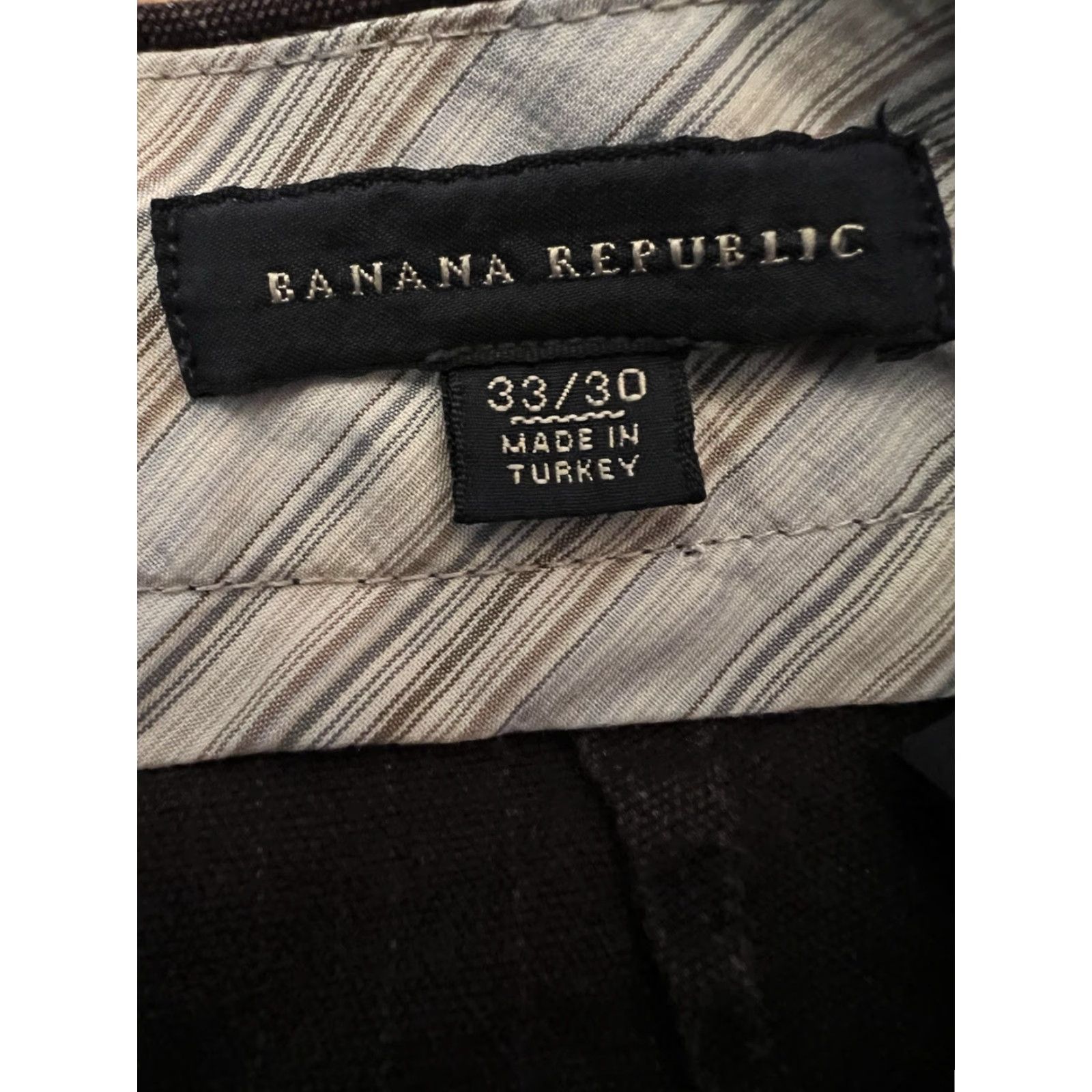 Banana Republic VINTAGE Banana Republic Heritage Trousers Pants Mens 33x30 Brown Pinstripe Boho 2005 Mens Regular Brown Pinstripe Trousers Size US 33 - 3 Thumbnail