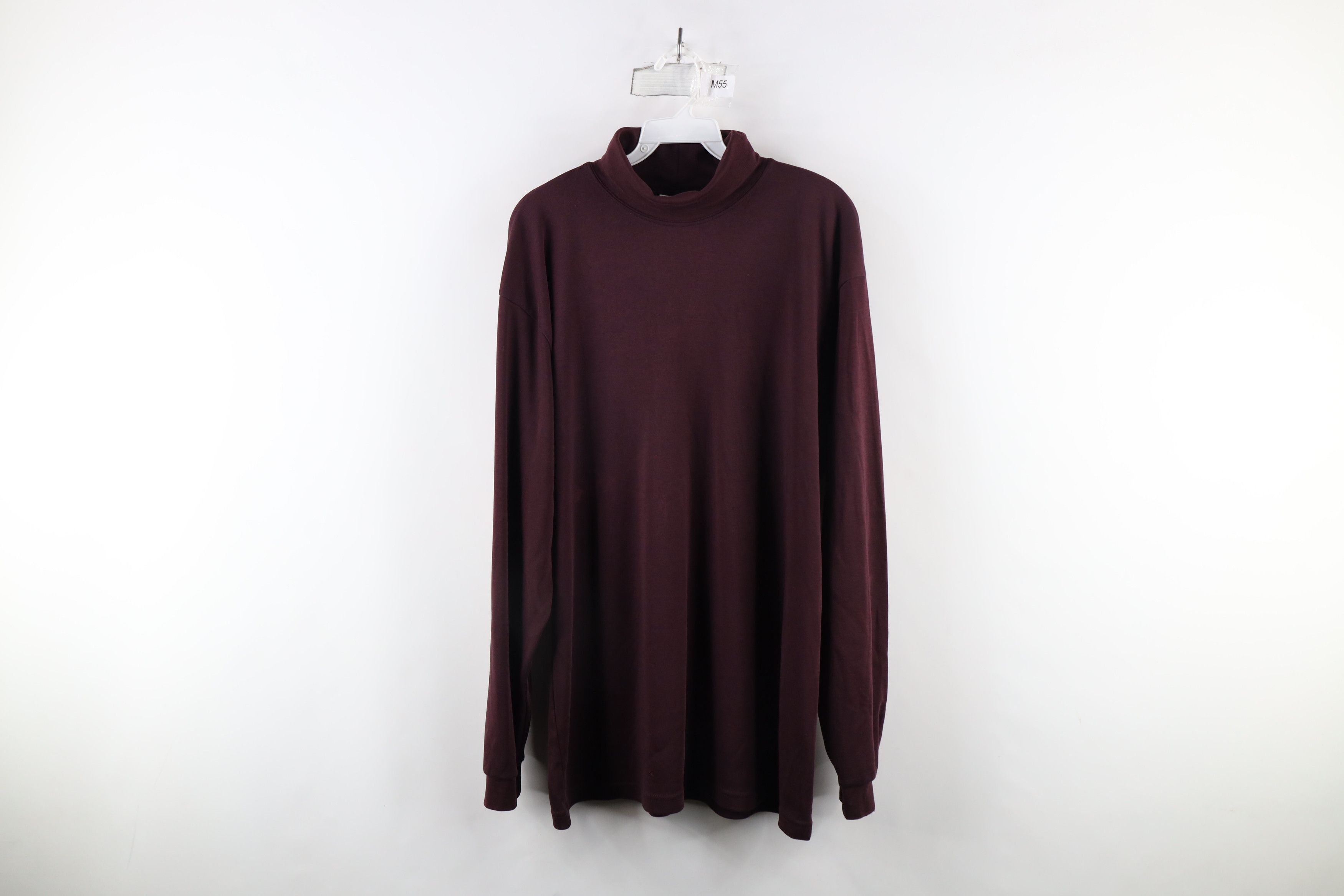 L.L. Bean × Vintage Vintage 90s LL Bean Distressed Turtleneck T-Shirt Purple Size US L / EU 52-54 / 3 - 1 Thumbnail