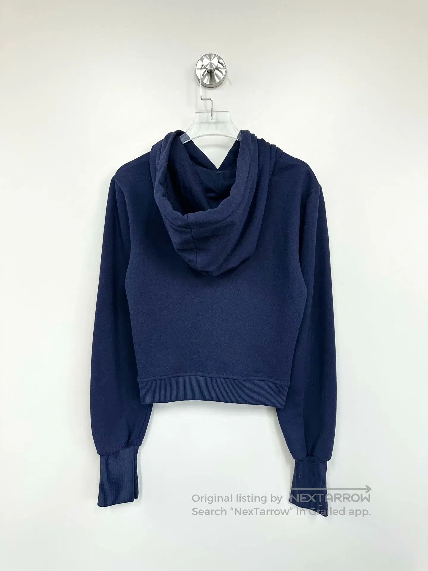 Fendi FENDI Dark blue lettering embroidered logo short hooded sw Size US XXS / EU 40 - 2 Thumbnail