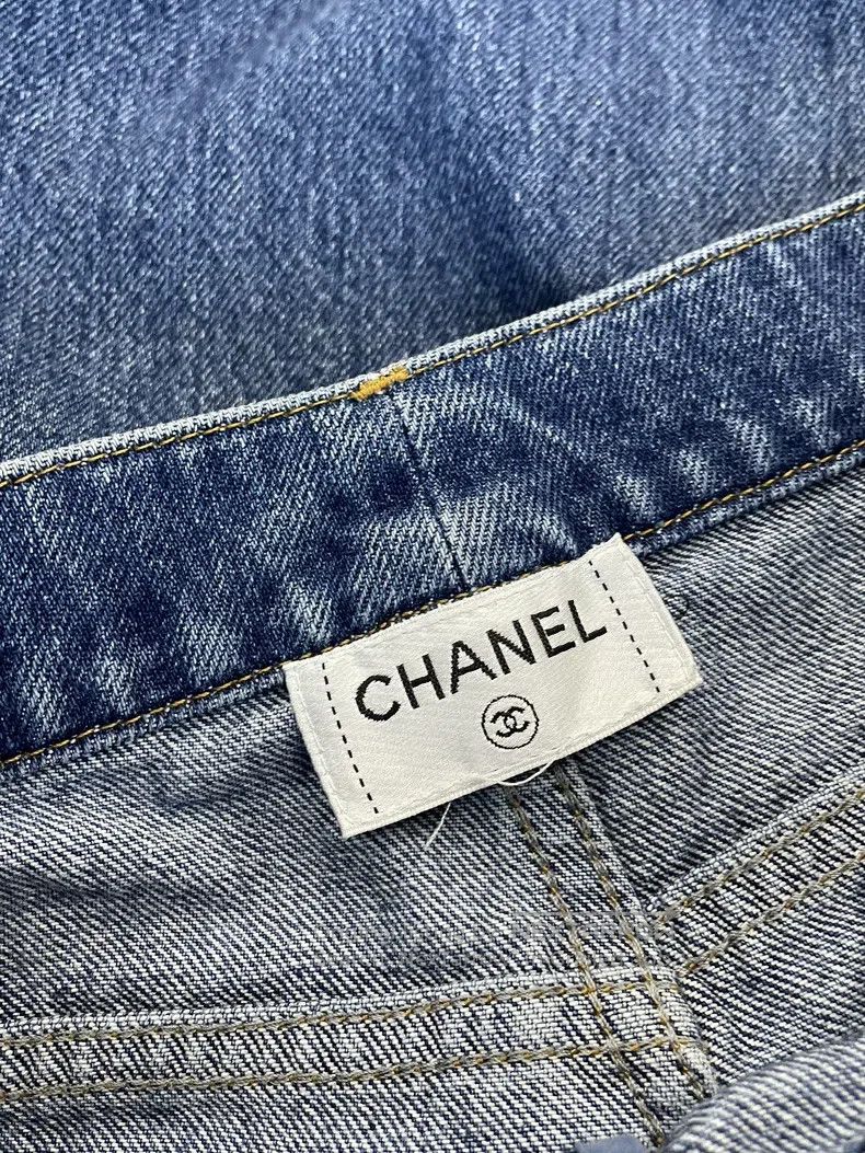 Chanel Chanel 22k blue gemstone buckle jeans Size 24" / US 00 / IT 34 - 3 Thumbnail