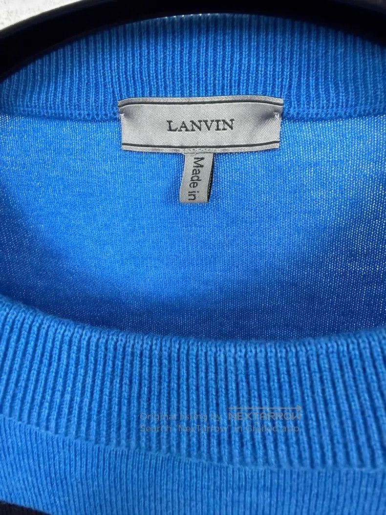 Lanvin Lanvin Navy blue and black striped wool knit sweater Size US M / EU 48-50 / 2 - 4 Thumbnail