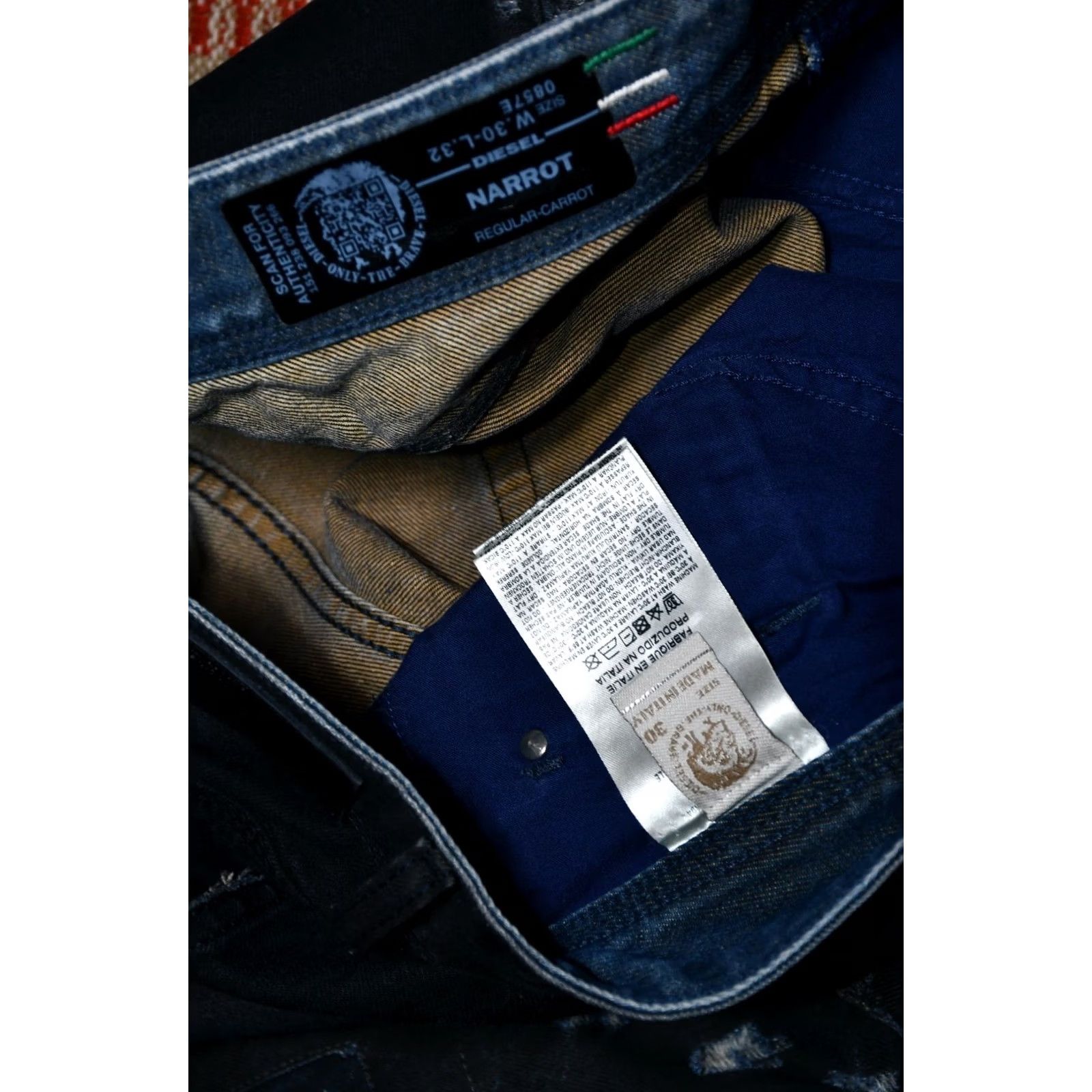 Diesel Diesel Narrot 0857E Regular Carrot Jeans Blue Men W30 L32 Regular Distressed Cotton Denim Size US 30 / EU 46 - 6 Thumbnail