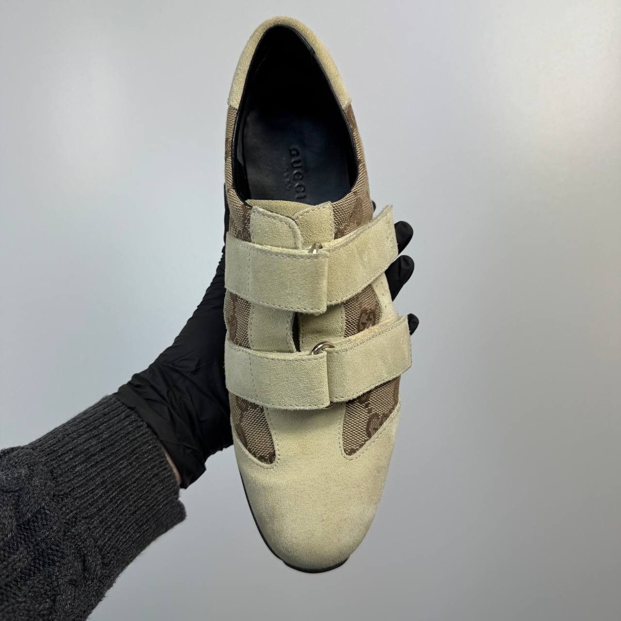 Gucci Gucci GG Canvas Sneakers Beige Suede Shoes Womens Size EU 36 Size US 6 / IT 36 - 6 Thumbnail
