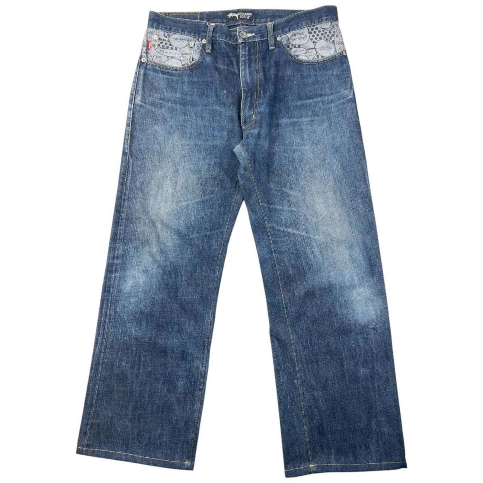 Stussy Vintage 2000s Stussy Speech Bubble Denim Jeans Size W34 Size US 34 / EU 50 - 3 Thumbnail