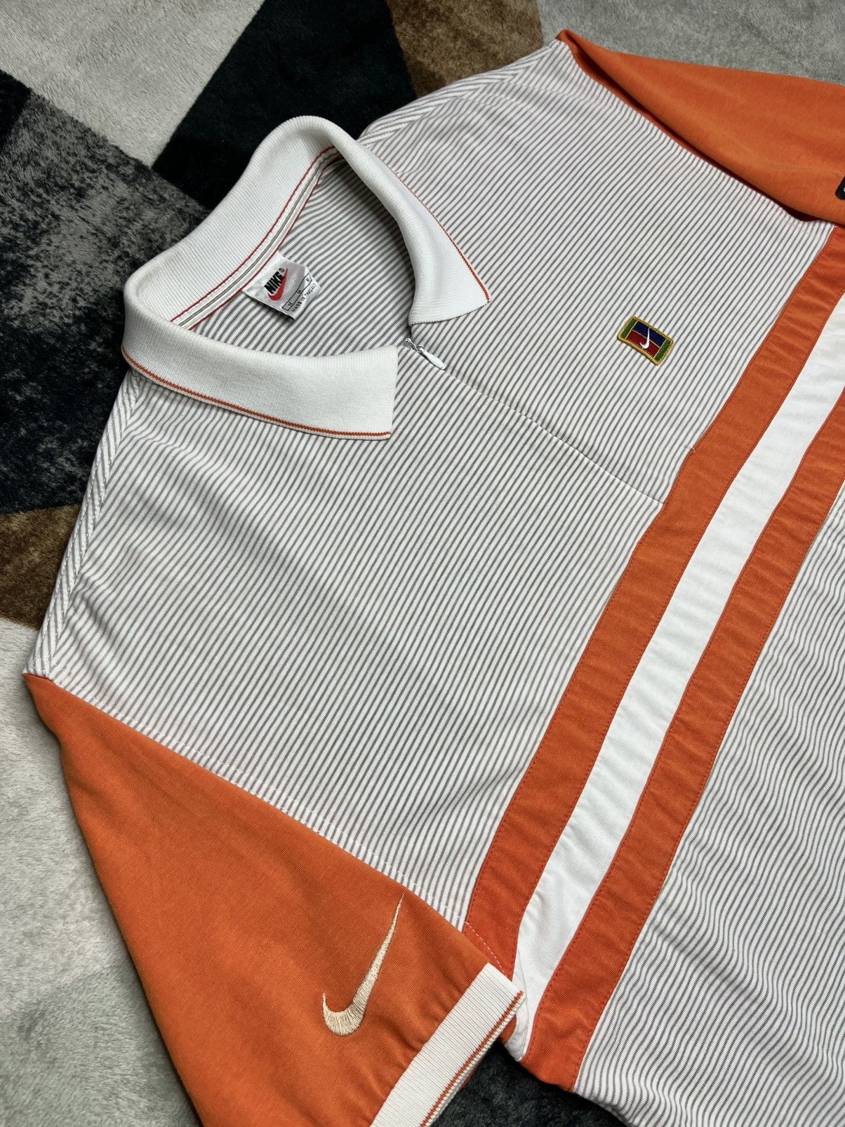 Nike Vintage 90s Nike Court Stripe Polo Shirts Halfzip Size US M / EU 48-50 / 2 - 4 Thumbnail