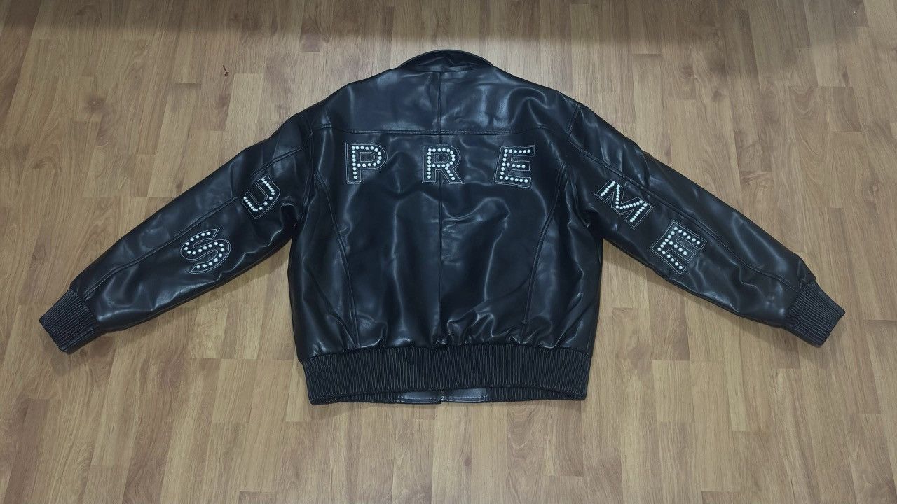 Supreme Supreme Studded Arc Logo Leather Jacket Black Size US L / EU 52-54 / 3 - 2 Thumbnail
