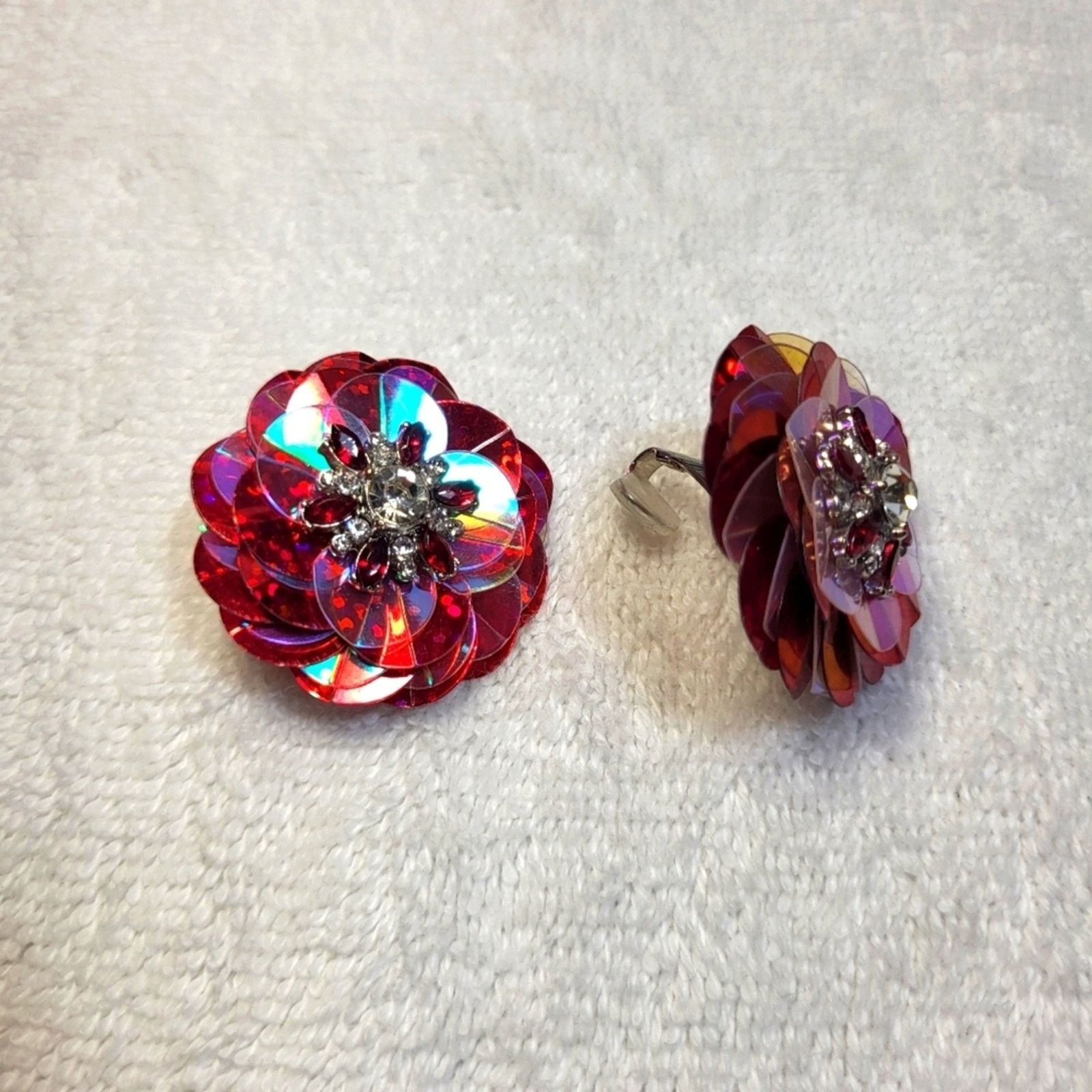 ピアス Brass Rhinestone Tiger Eye Clip On Earrings Iosselliani Brass Rhinestone Tiger Eye Clip On Earrings
