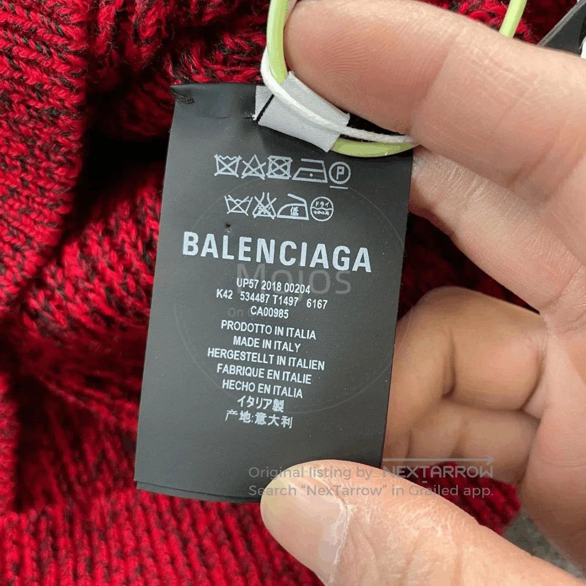 Balenciaga Balenciaga Oversized Logo Tag Knitwear Sweater. Size US S / EU 44-46 / 1 - 4 Thumbnail