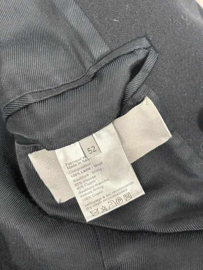 Dior AW2006 Dior Black Buttoned Officer Wool Long Coat by Hedi Slimane Size US M / EU 48-50 / 2 - 11 Thumbnail