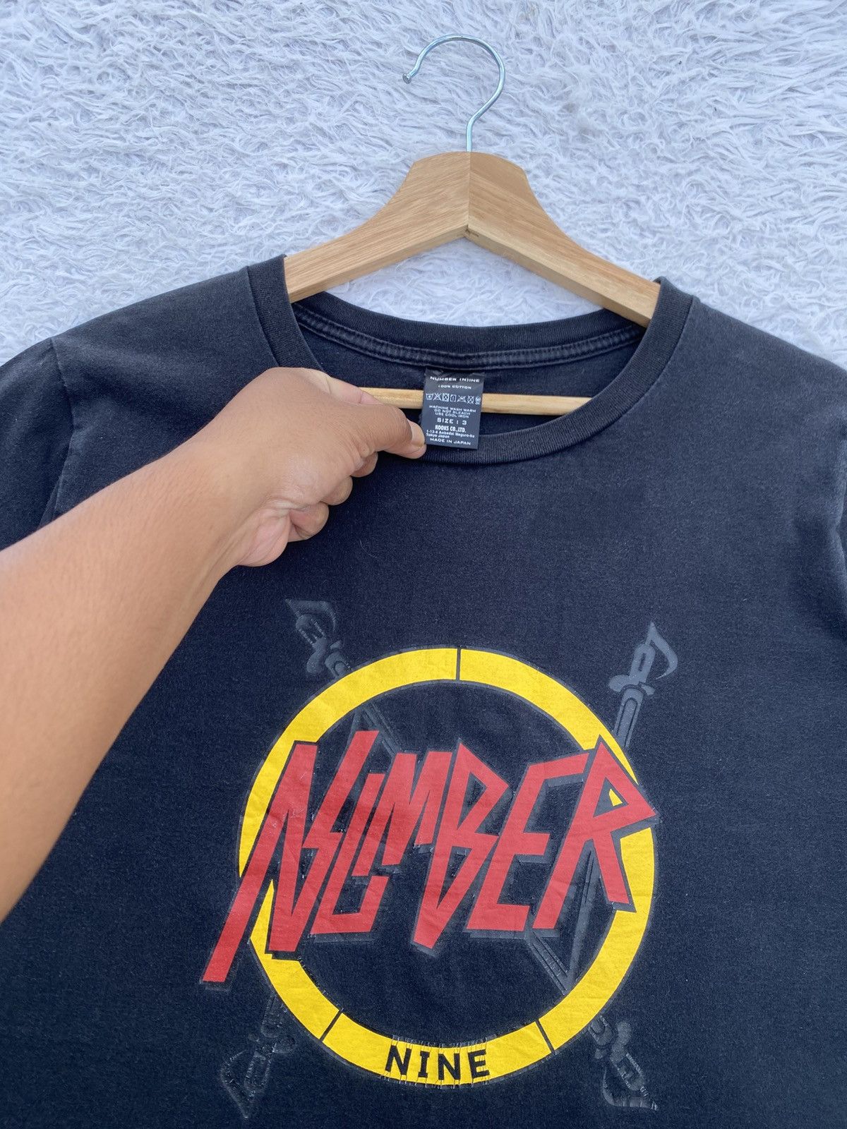 Number (N)ine Rare Number Nine X Slayer Logo Design Tshirt Size US L / EU 52-54 / 3 - 9 Thumbnail