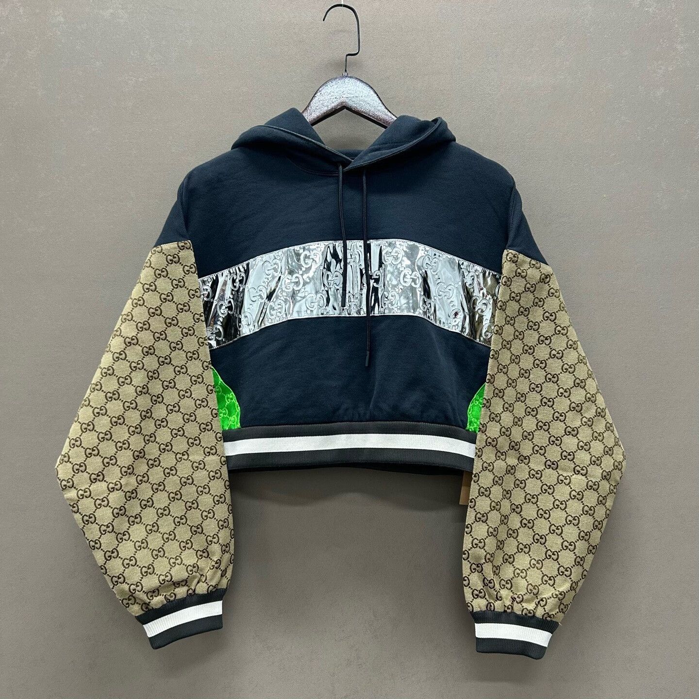 Gucci gucci contrast logo cropped hoodie Size S / US 4 / IT 40 - 1 Thumbnail