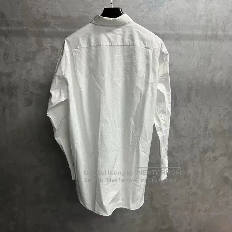 Balenciaga Balenciaga White Logo Pocket Long Sleeve Shirt. Size US M / EU 48-50 / 2 - 2 Thumbnail