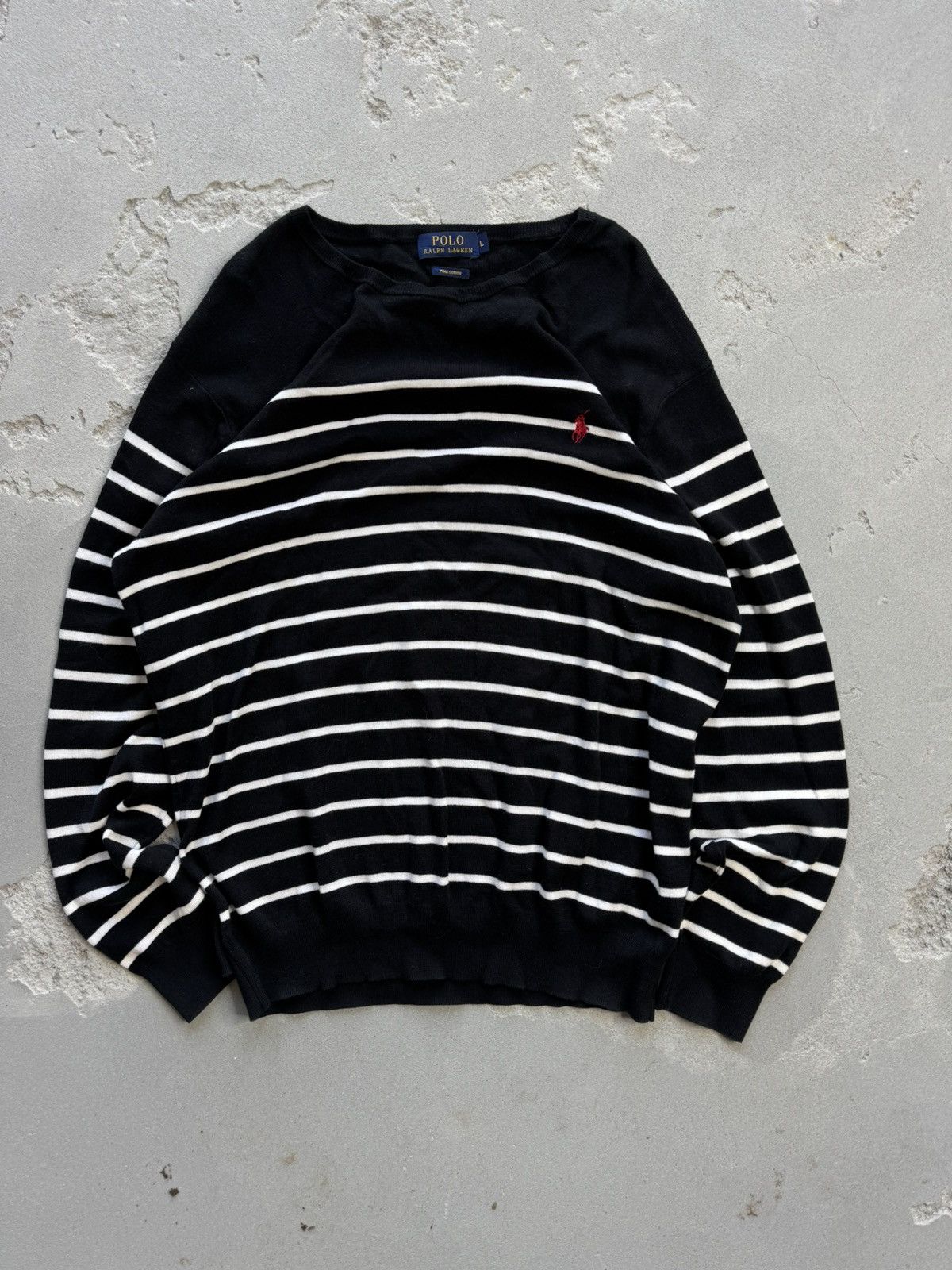 Polo Ralph Lauren × Ralph Lauren × Vintage 90S RALPH LAUREN VINTAGE OLD MONEY KNIT STRIPED SWEATER Size US L / EU 52-54 / 3 - 3 Thumbnail