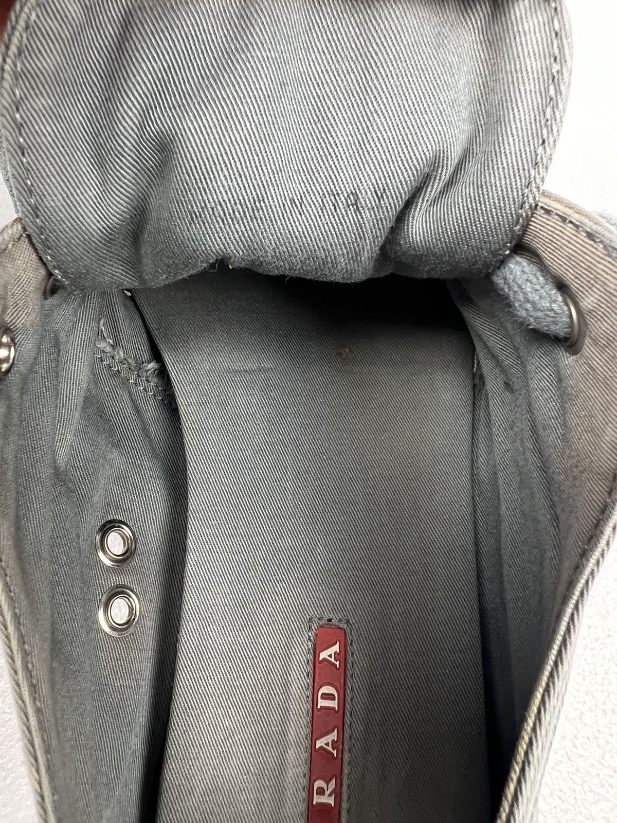 Prada PRADA Sneakers Low-Top Shoes Denim Rubber Logo Gray Wmn’s Size US 9 / IT 39 - 17 Thumbnail