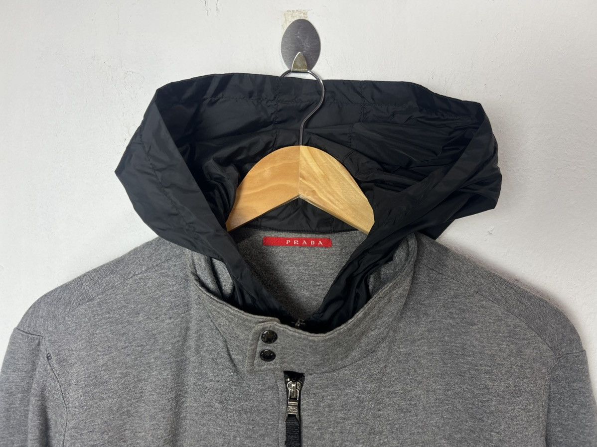 Prada Prada Technical Cotton Zip-Up Hoodie Size US XL / EU 56 / 4 - 2 Thumbnail