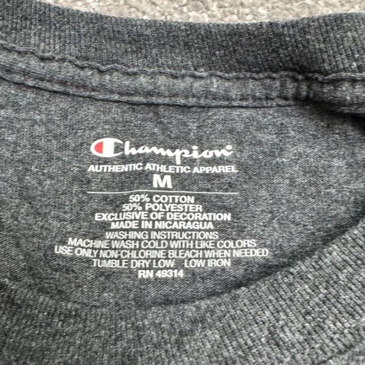 Champion Champion Graphic T-Shirt Adult Medium Gray College Casual Tee Mens Size M / US 6-8 / IT 42-44 - 5 Thumbnail