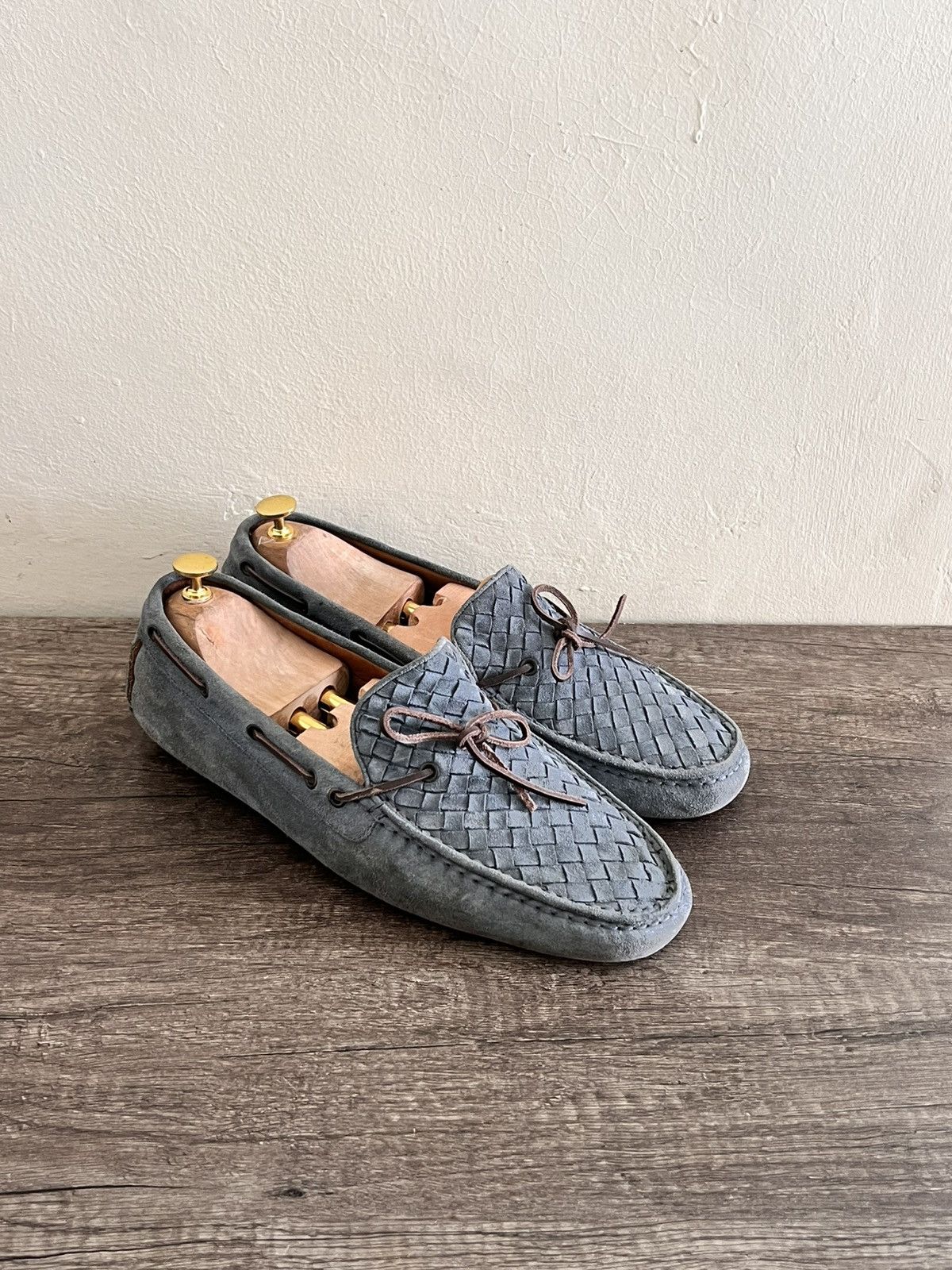 Bottega Veneta Intrecciato Driving Leather Loafers Size US 11 / EU 44 - 4 Thumbnail