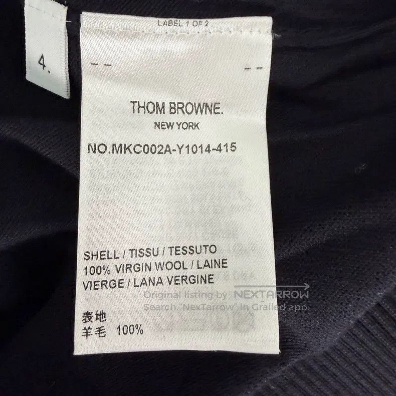Thom Browne Thom Browne Black Wool Open-Cardigan Size US XL / EU 56 / 4 - 6 Thumbnail
