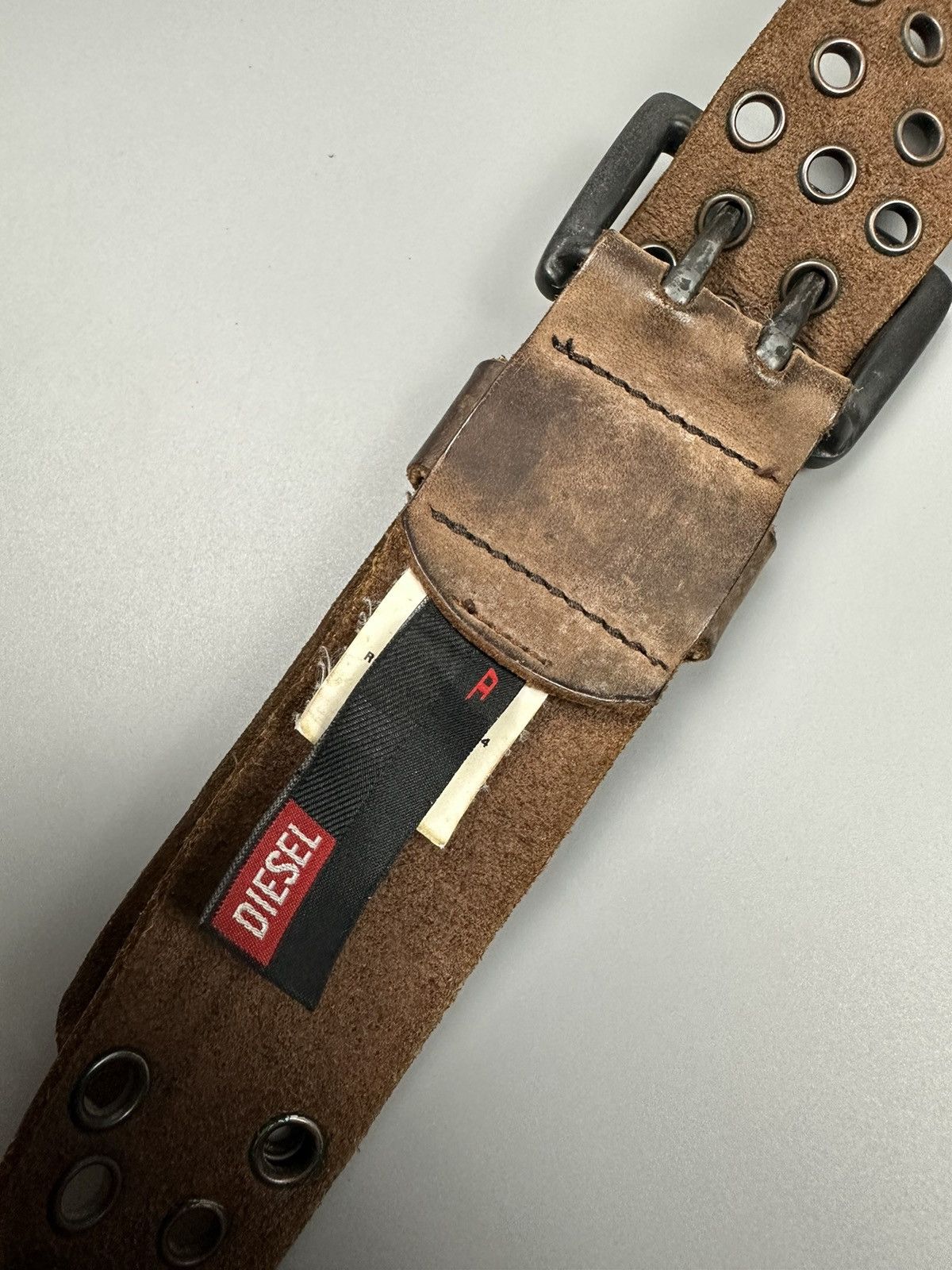 Diesel × Genuine Leather Vintage Diesel Double Barrel Leather Belts Size 36 - 6 Thumbnail