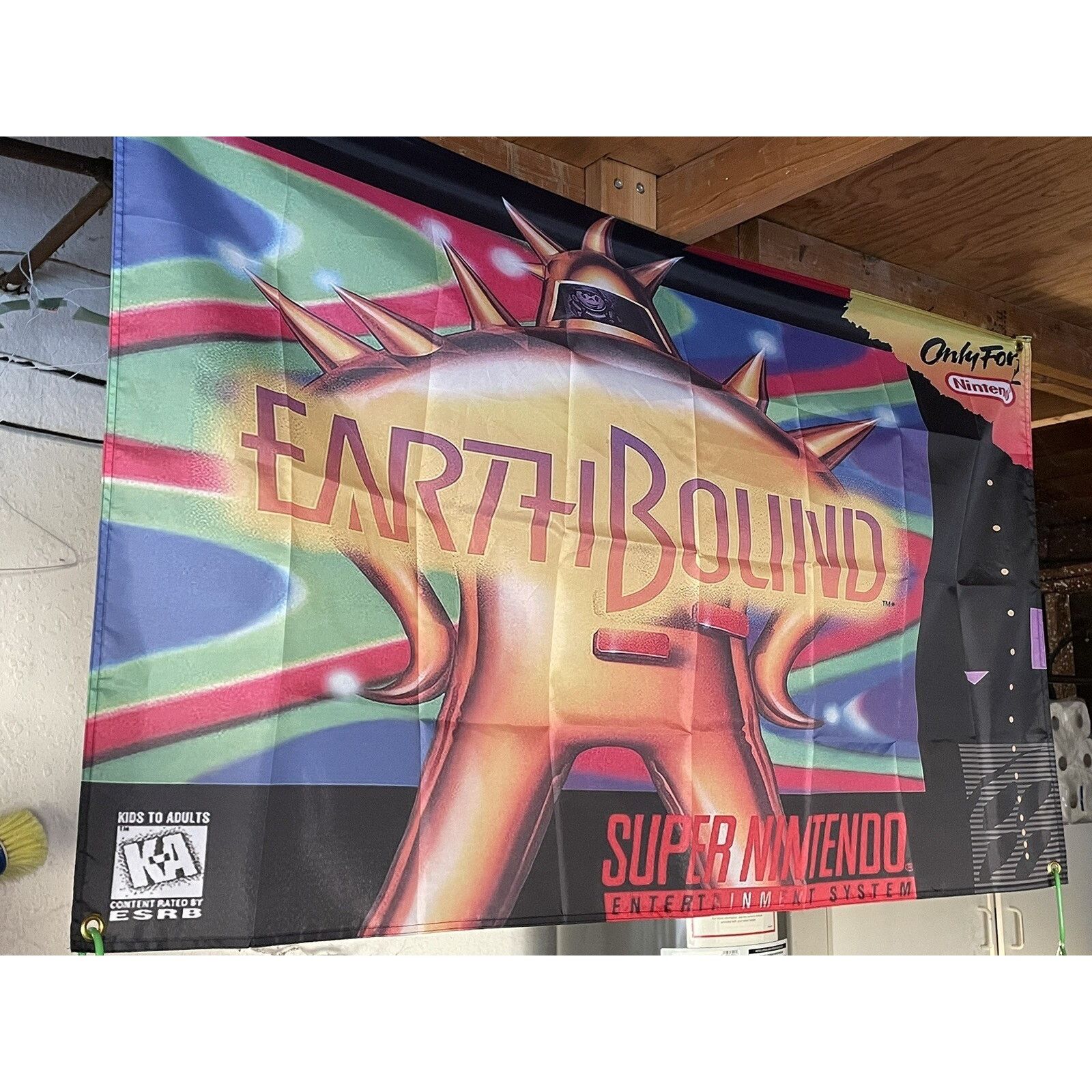 Nintendo EarthBound 5' Flag Banner Poster / Super Nintendo SNES JRPG Size ONE SIZE - 1 Thumbnail