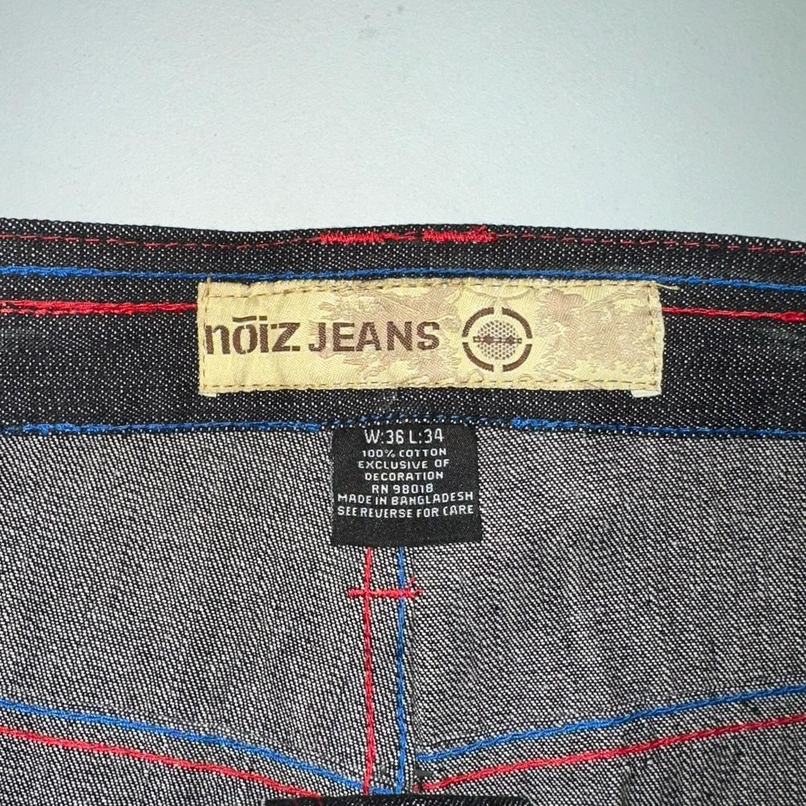Vintage Vintage baggy y2k noiz blac kraw denim embroidered Size US 36 / EU 52 - 4 Thumbnail