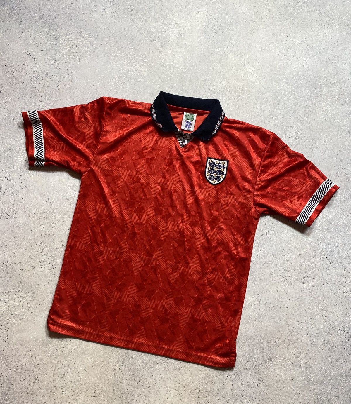 Other Score Draw England 1990 Mash Up Retro Football Shirt Size US L / EU 52-54 / 3 - 2 Thumbnail