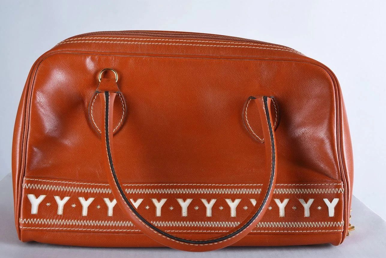 Yves Saint Laurent Women's Yves Saint Laurent Vintage Leather Handbag Brown Size ONE SIZE - 2 Thumbnail