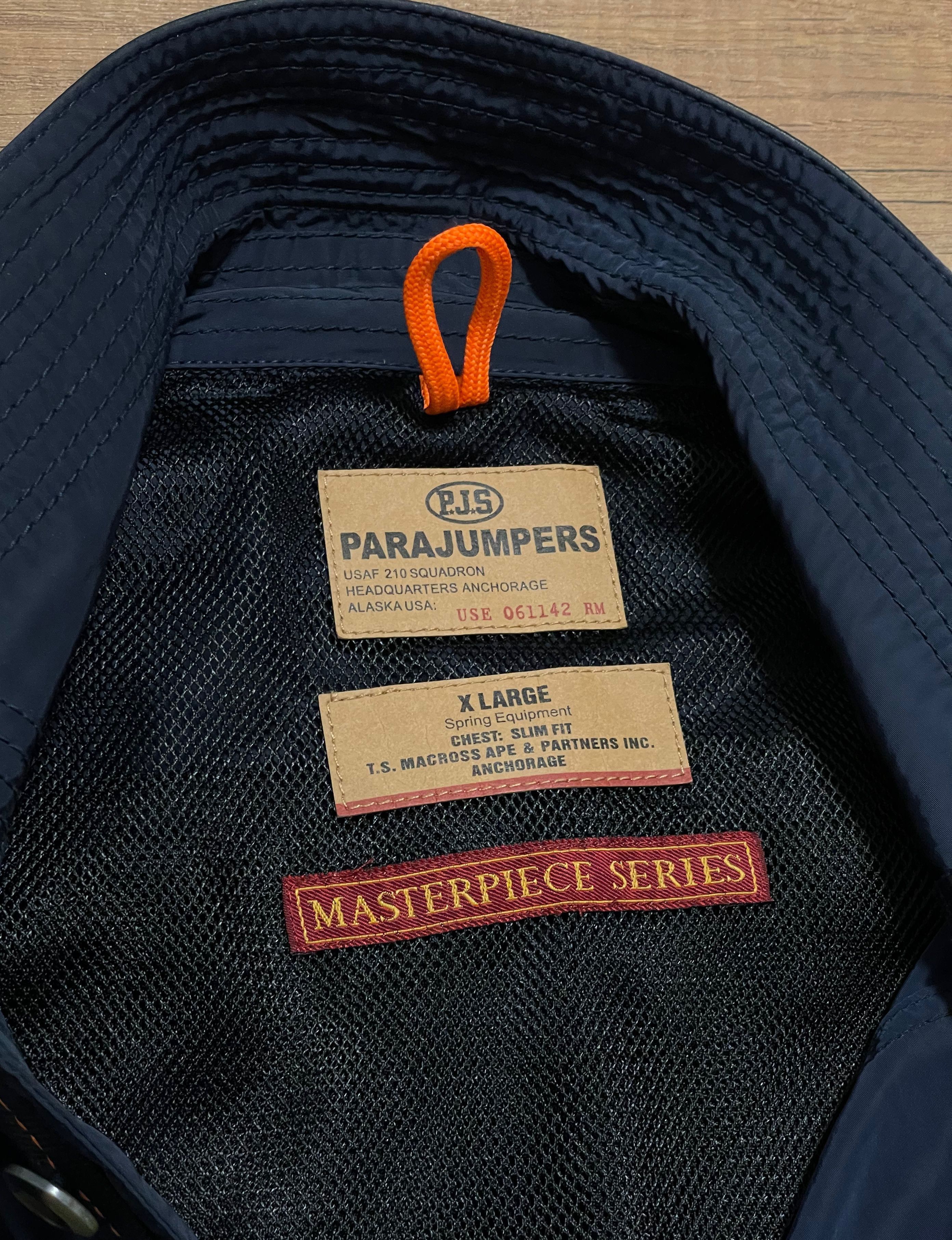 Parajumpers Parajumpers Navy Nylon Leather Long Coat Jacket Size US XL / EU 56 / 4 - 14 Thumbnail