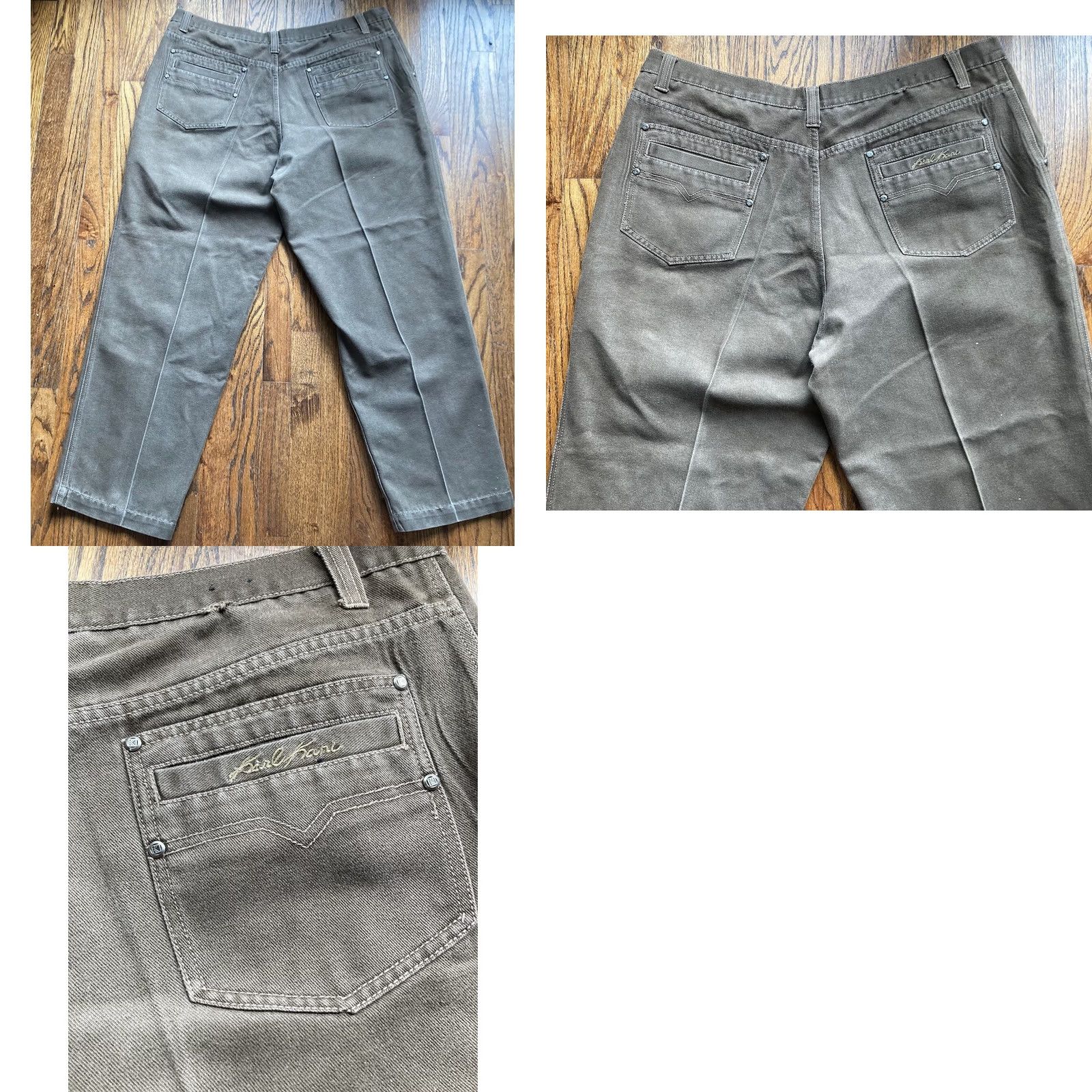 Karl Kani VINTAGE Karl Kani Jeans Baggy 40x31 90s Brown Denim Cotton Polyester Men Regular Wide-Leg Pockets 31 Inseam 90s Hip Hop Size 40 Mens Size US 40 / EU 56 - 8 Thumbnail