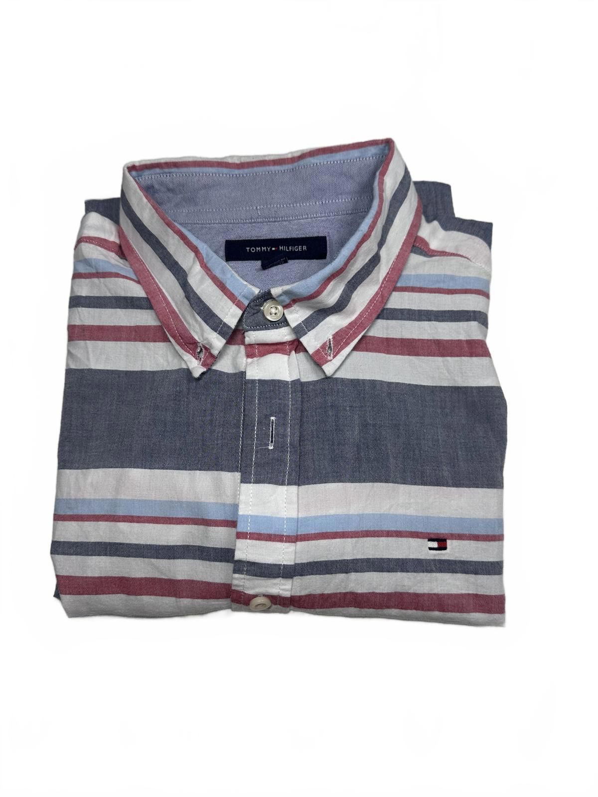 Tommy Hilfiger Stylish Striped Short-Sleeve Shirt by Tommy Hilfiger Size US L / EU 52-54 / 3 - 7 Thumbnail
