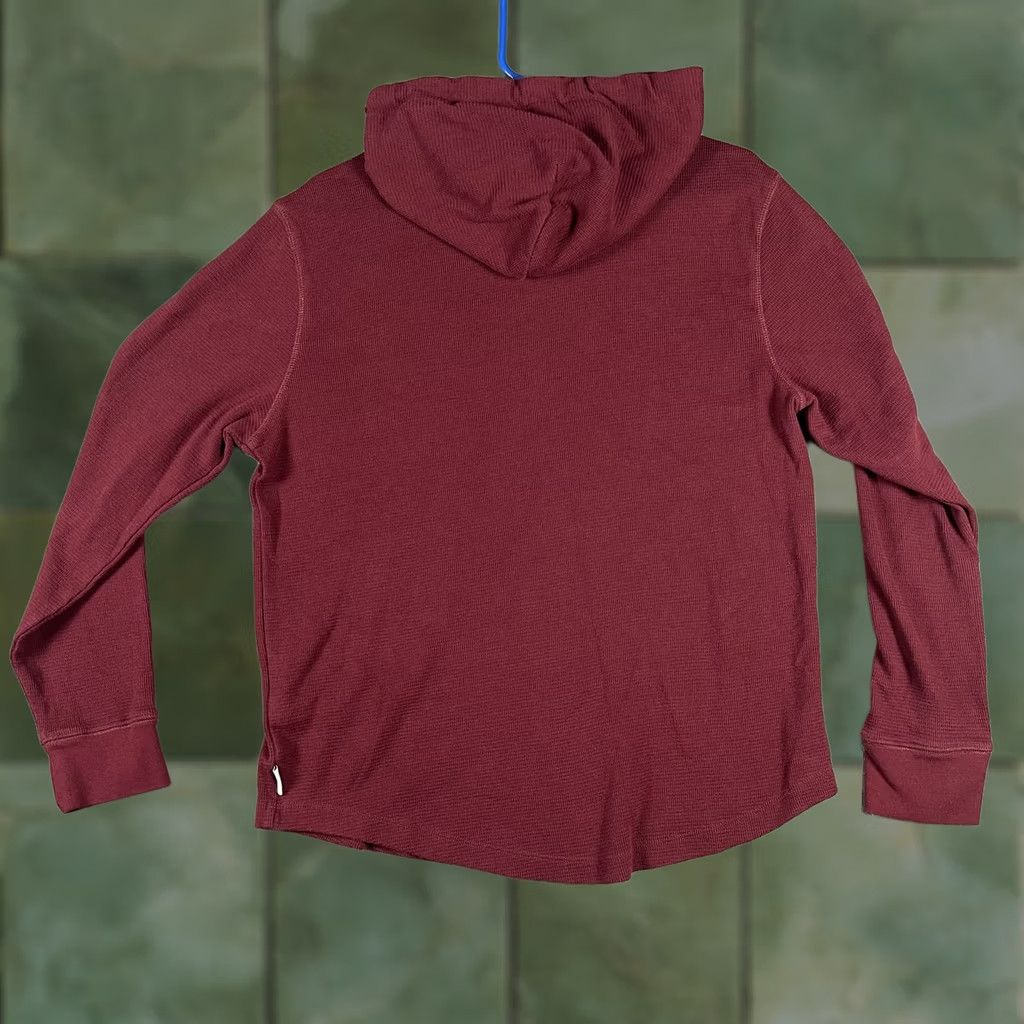 American Eagle Outfitters VINTAGE American Eagle Hoodie Shirt Mens Medium Maroon Waffle Knit Pullover Long Sleeve Size US M / EU 48-50 / 2 - 1 Thumbnail