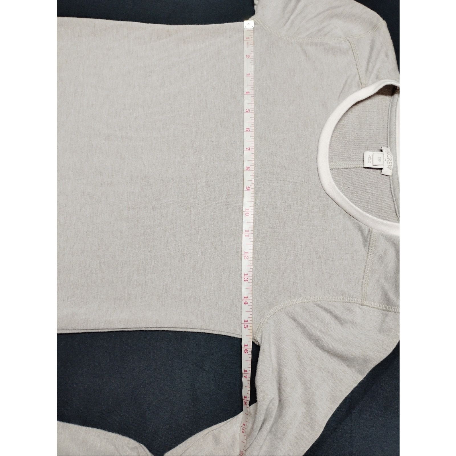 J.Crew J. Crew Light Gray Crewneck Top with White Trim Size XXS / US 00 / IT 34 - 3 Thumbnail