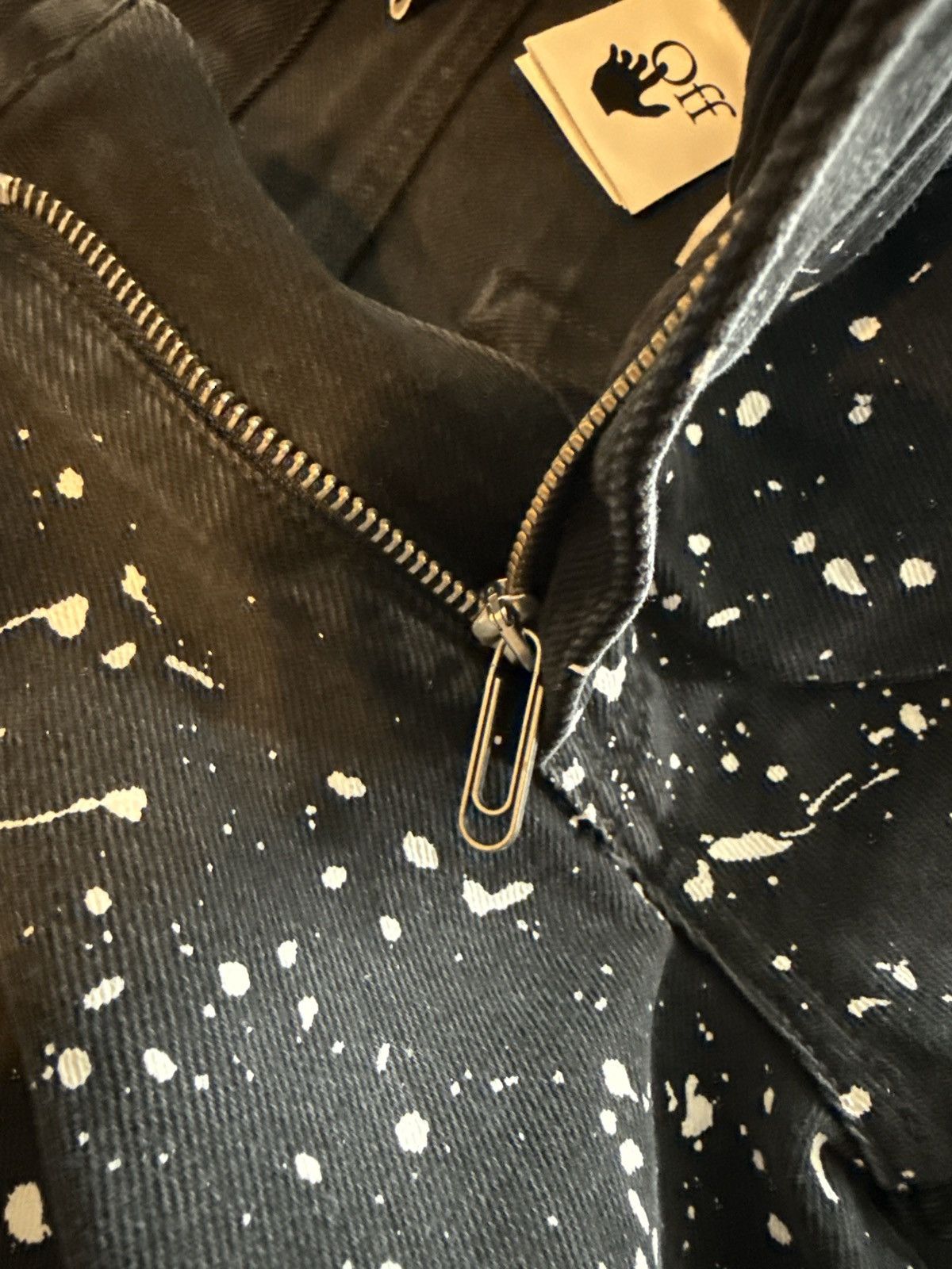 Off-White Off-White Paint Splatter Black Denim Jeans Size US 32 / EU 48 - 5 Thumbnail