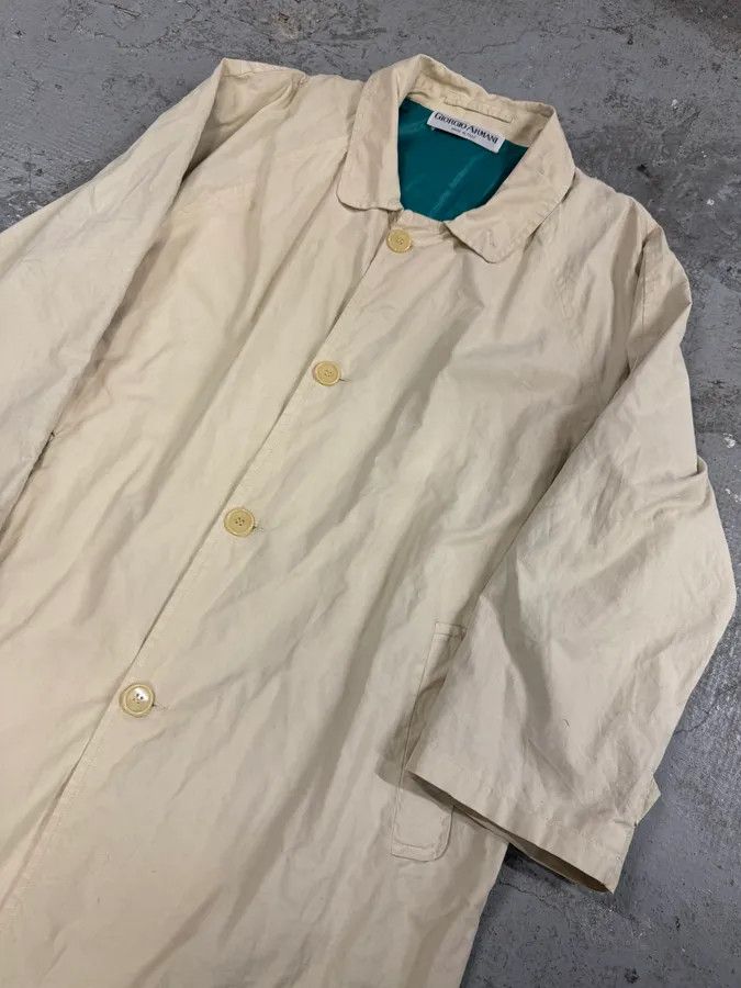 Giorgio Armani 1990s Giorgio Armani Beige Trench Coat Size US L / EU 52-54 / 3 - 2 Thumbnail