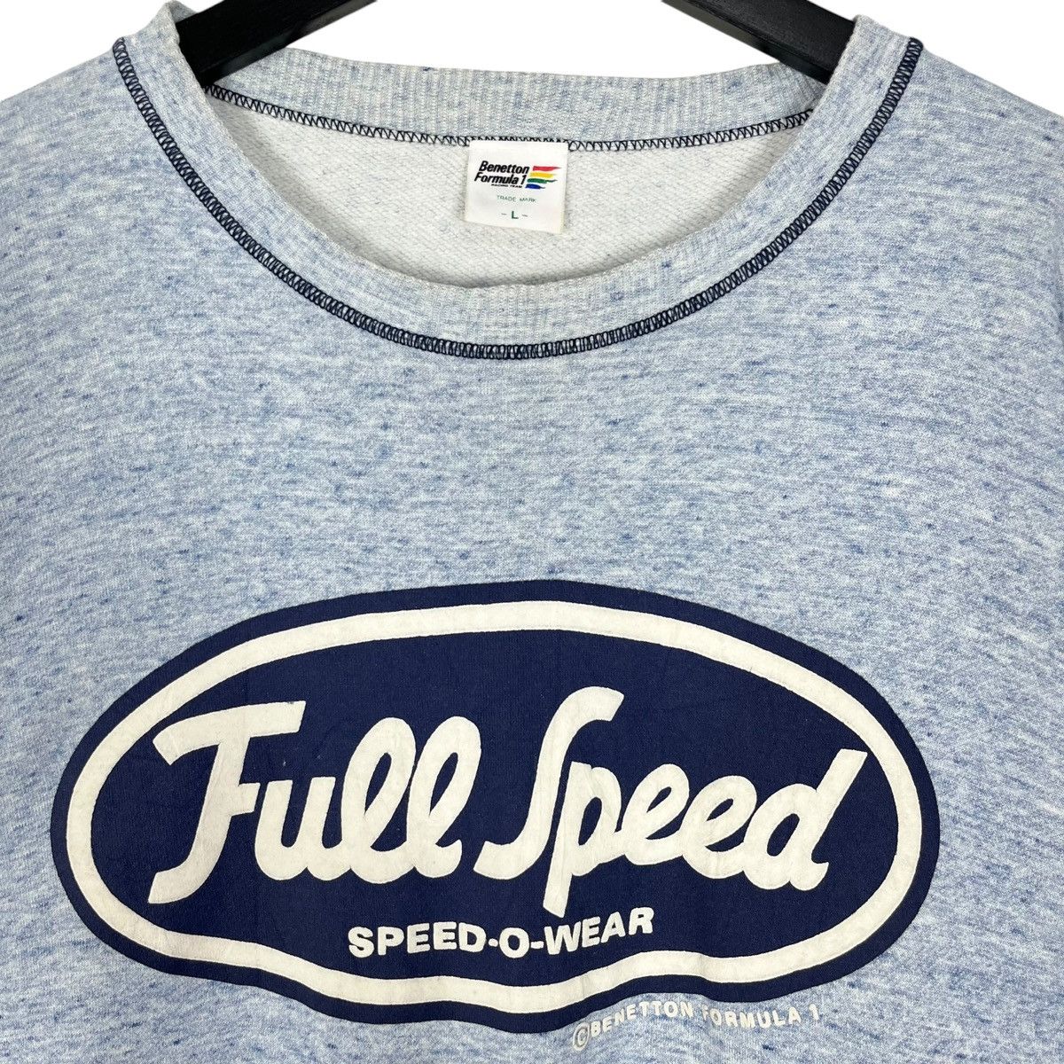 Benetton × Formula 1 × Vintage Vintage Benetton Formula 1 Full Speed Sweatshirt Size US L / EU 52-54 / 3 - 3 Thumbnail