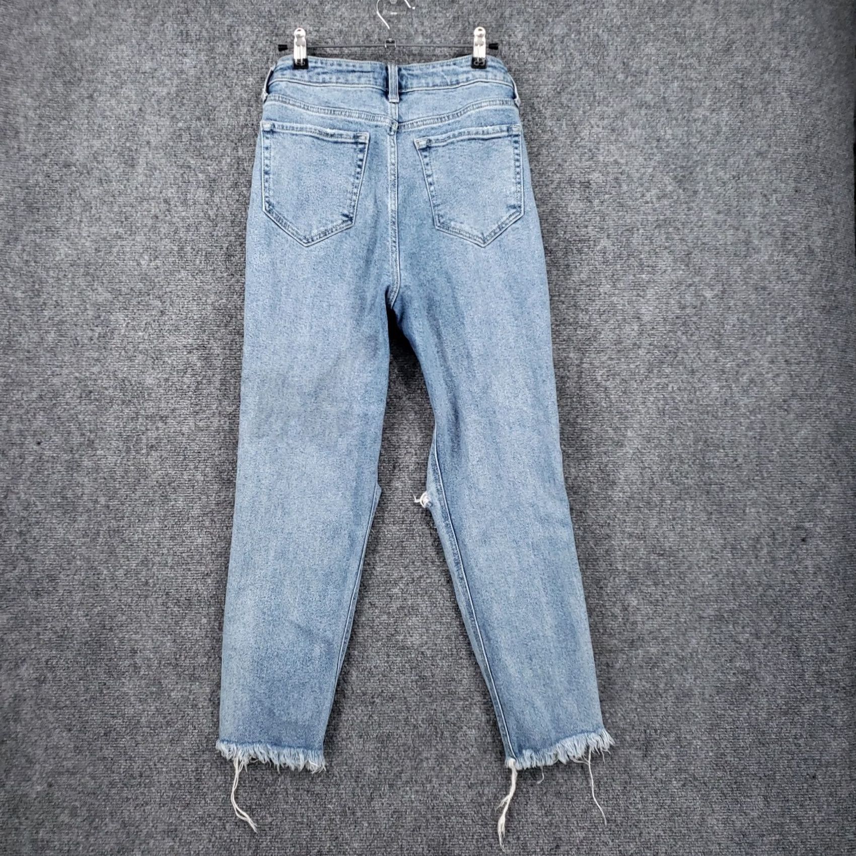 Vintage Cello Jeans Womens 7/28 Junior Mom Crop High Rise Denim Distressed Stretch Blue Size 28" / US 6 / IT 42 - 2 Thumbnail