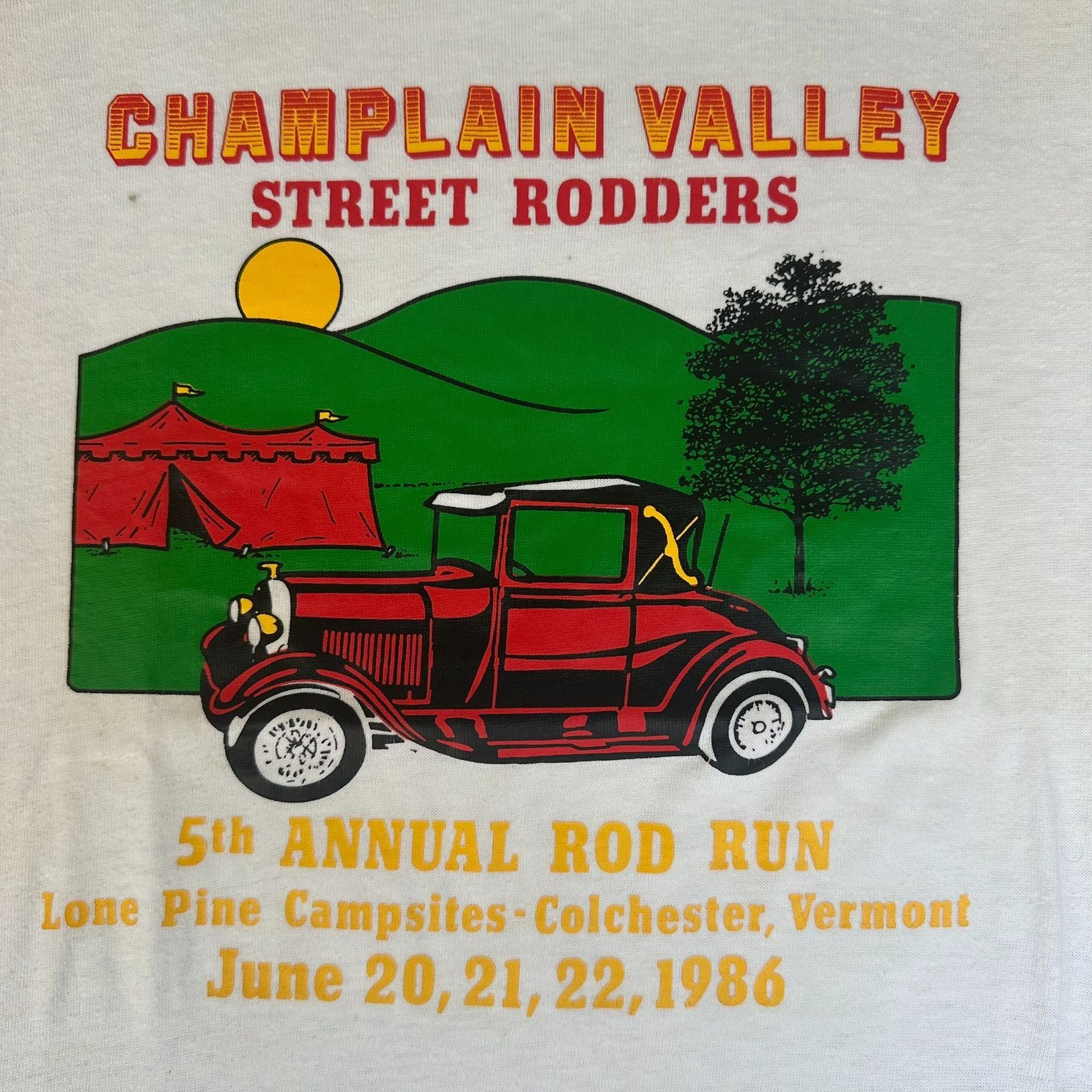 Hanes Vintage 80s Champlain Valley Hot Rods Raglan T-Shirt Single Size US L / EU 52-54 / 3 - 2 Thumbnail