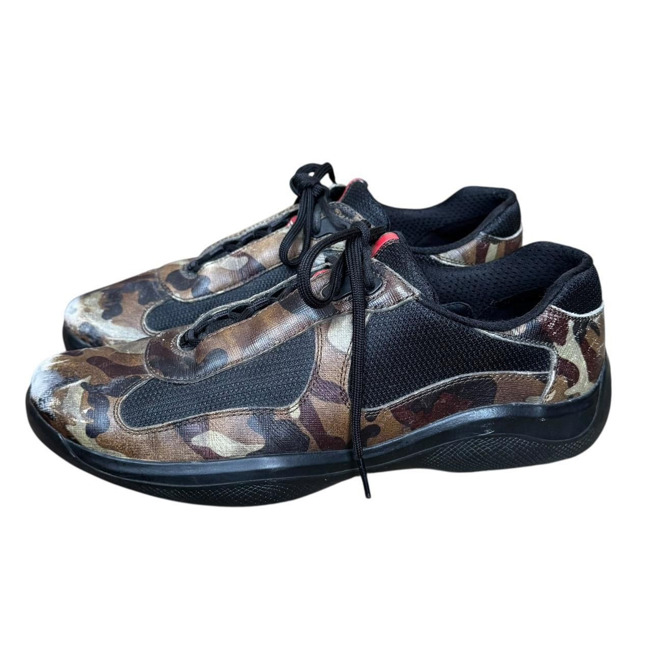 Prada × Vintage Prada Y2K Camo Sneakers, Sz 10.5 (Fits 11.5-12), Light Wear Size US 11.5 / EU 44-45 - 2 Thumbnail