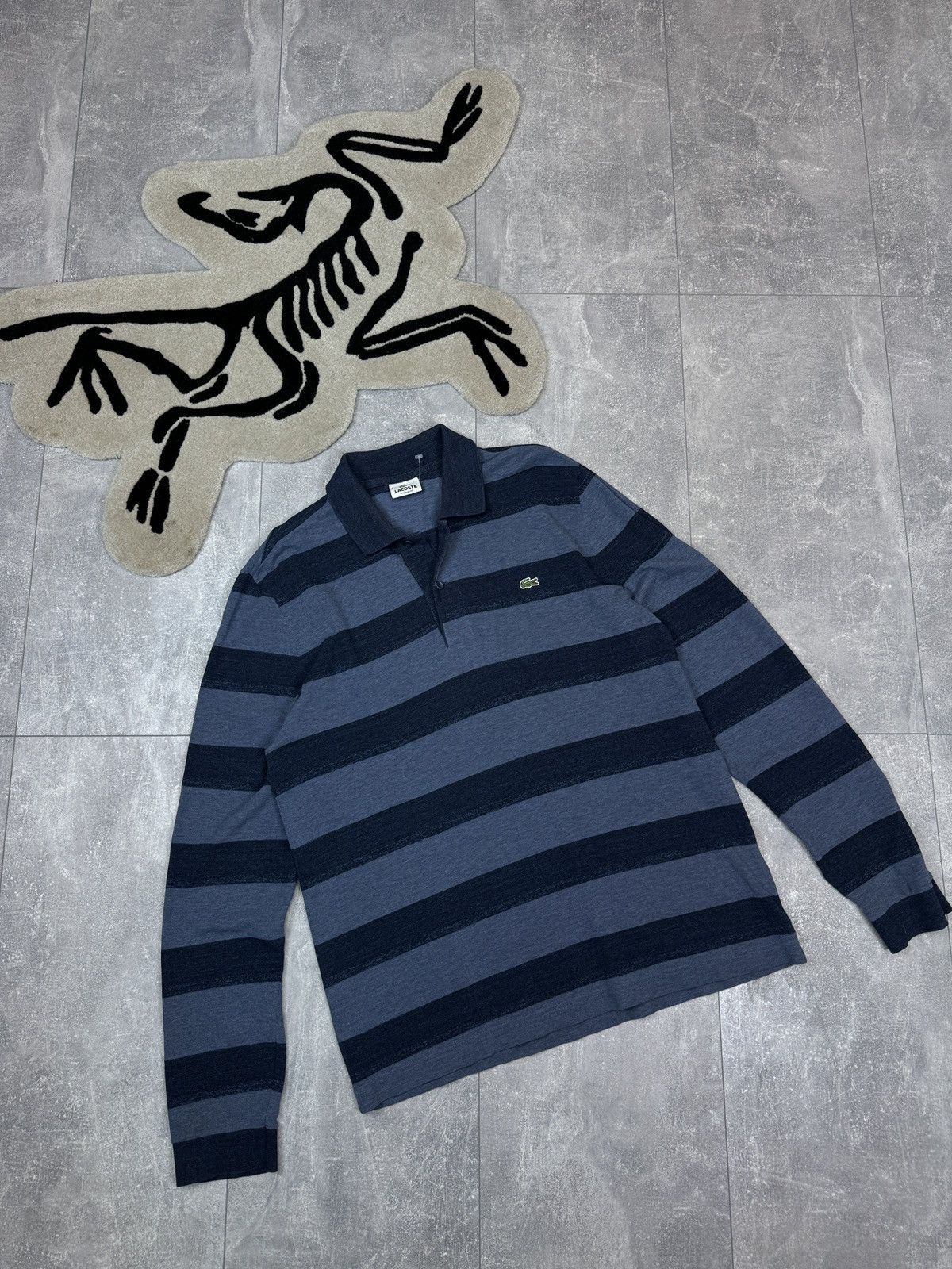 Lacoste × Vintage Mens Vintage Lacoste striped longsleeve T-shirt sweatshirt Size US L / EU 52-54 / 3 - 1 Thumbnail