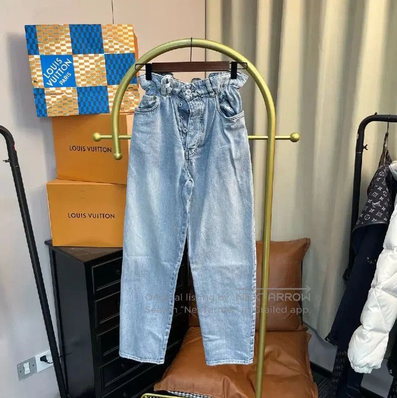 Miu Miu Miu Miu Light Blue Cotton Denim Pants . Size 22" - 1 Thumbnail