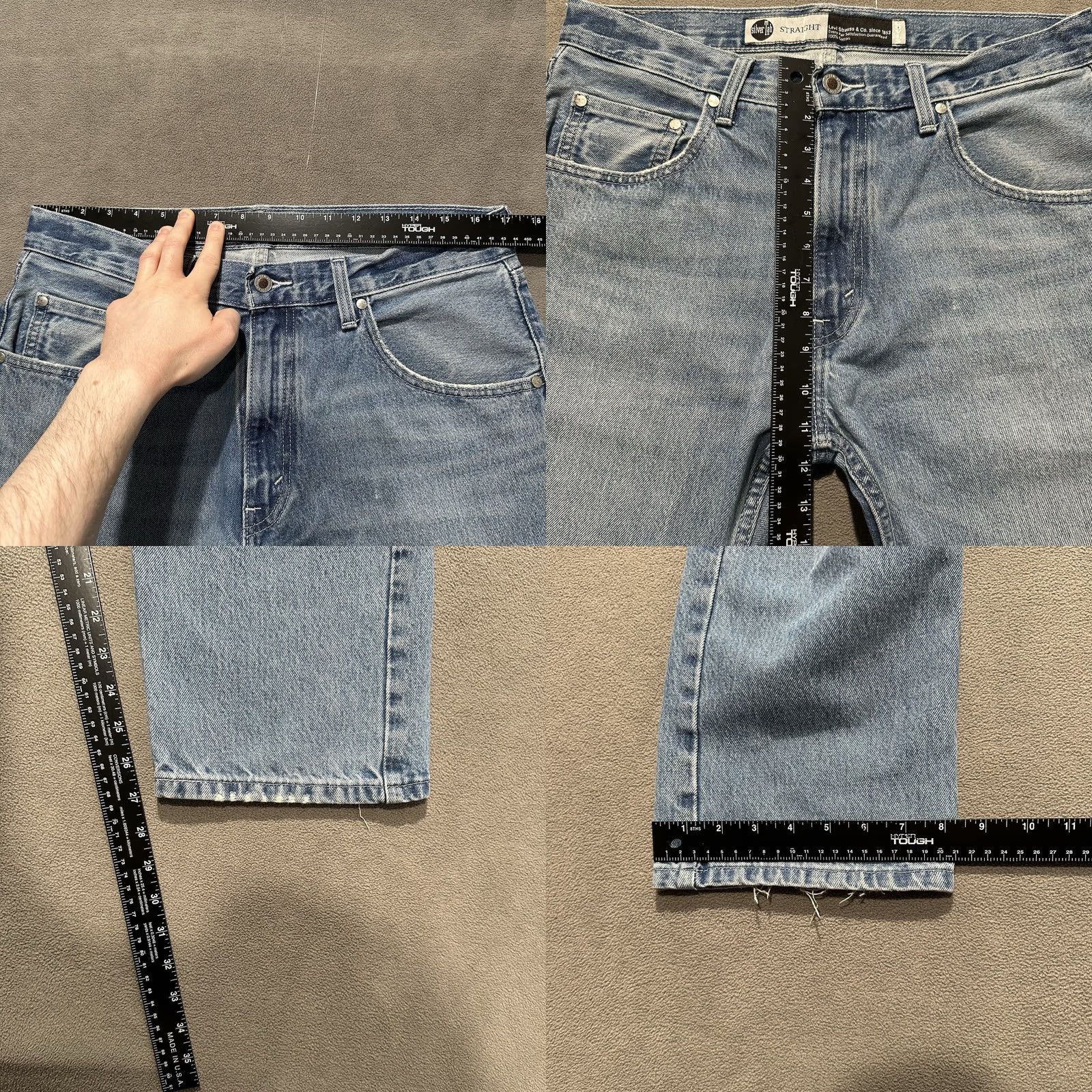 Levi's VINTAGE Levi's Silvertab Jeans Mens 33x30 Blue Denim Straight Leg Light Wash Jeans Regular Mens Size US 33 - 10 Thumbnail