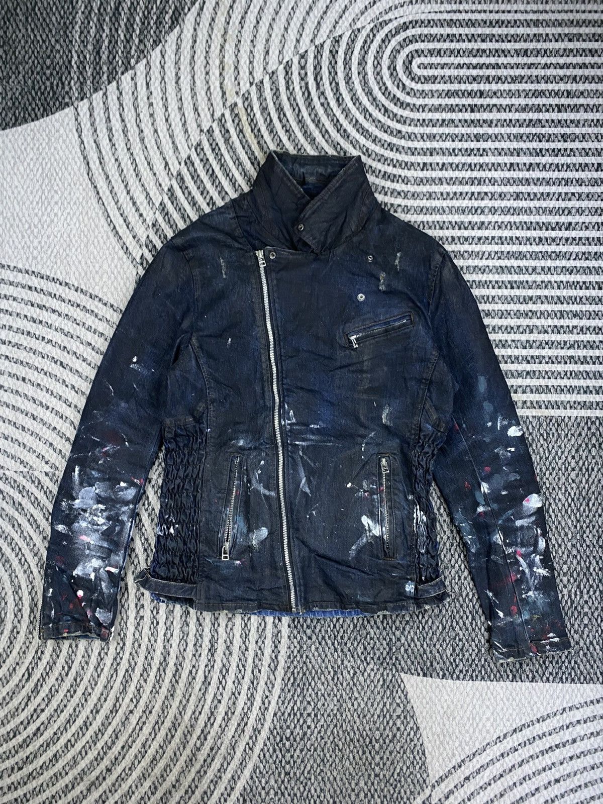 14th Addiction RARE❗️glamb Punk Style Paint Splatter Jacket Size US M / EU 48-50 / 2 - 7 Thumbnail
