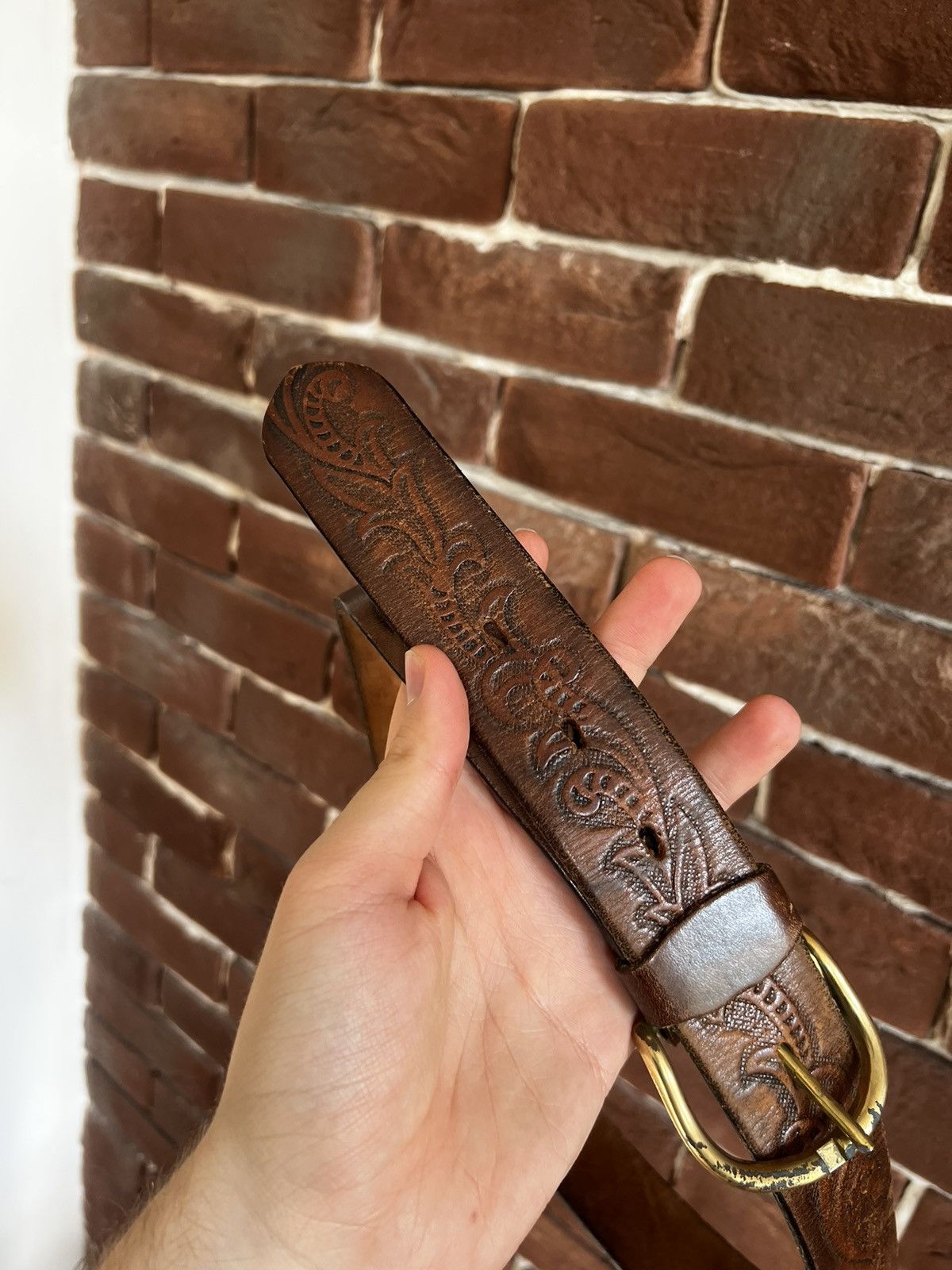 Japanese Brand vintage rhinestones brown western nocona belt bb simon style Size ONE SIZE - 5 Thumbnail